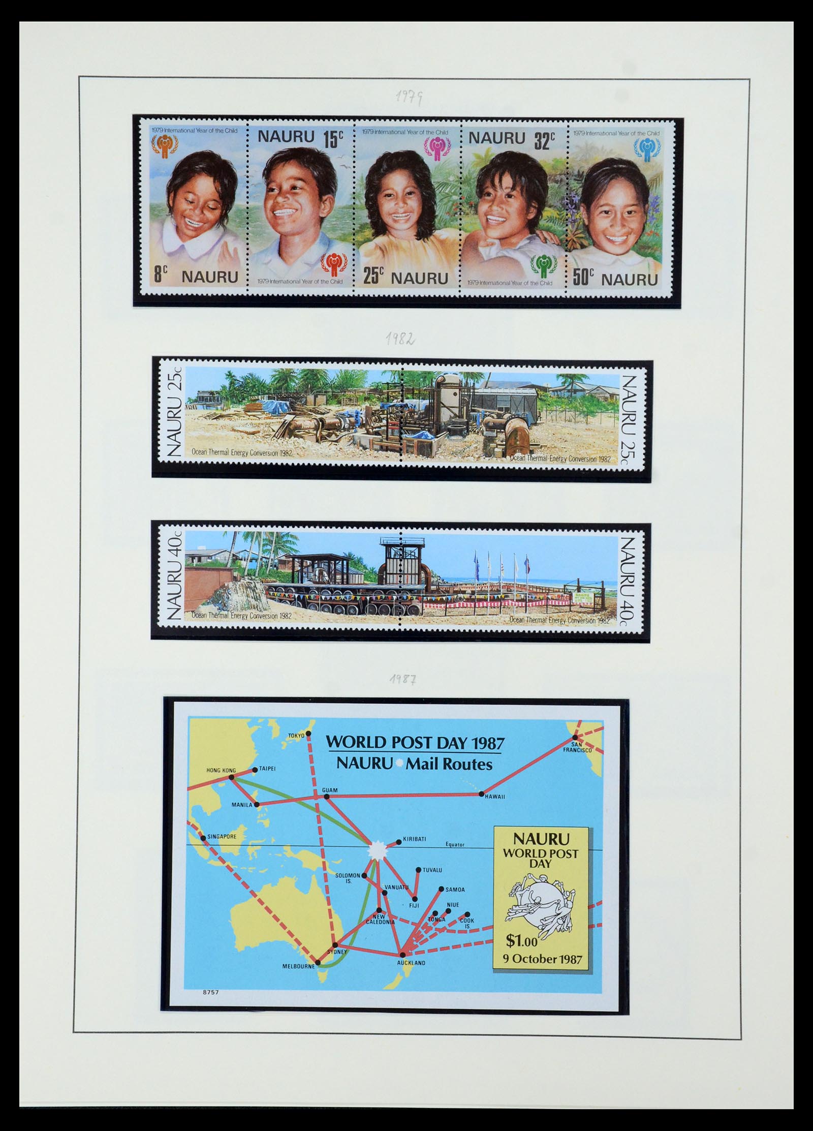 36013 023 - Stamp collection 36013 Nauru 1916-1987.