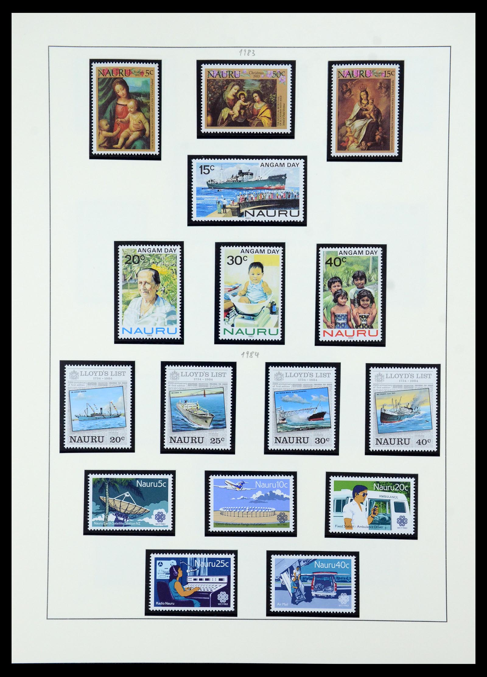 36013 027 - Postzegelverzameling 36013 Nauru 1916-1987.