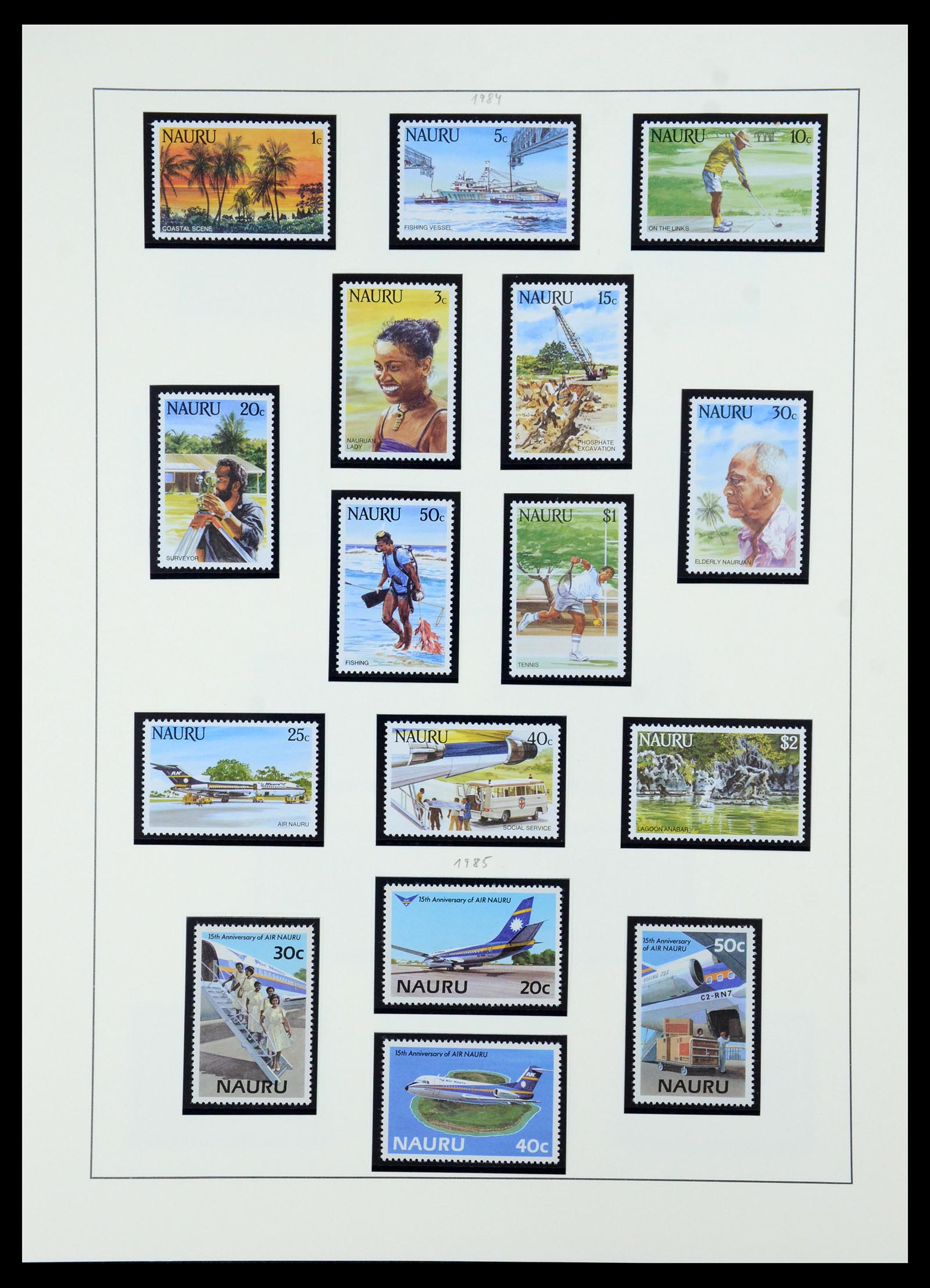 36013 028 - Postzegelverzameling 36013 Nauru 1916-1987.