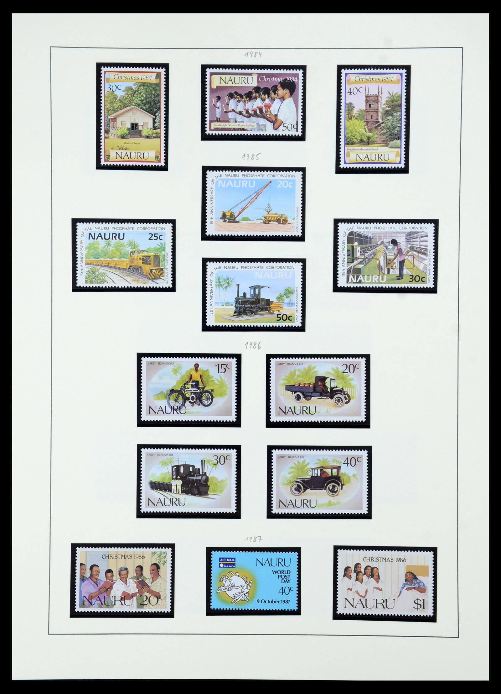 36013 029 - Postzegelverzameling 36013 Nauru 1916-1987.