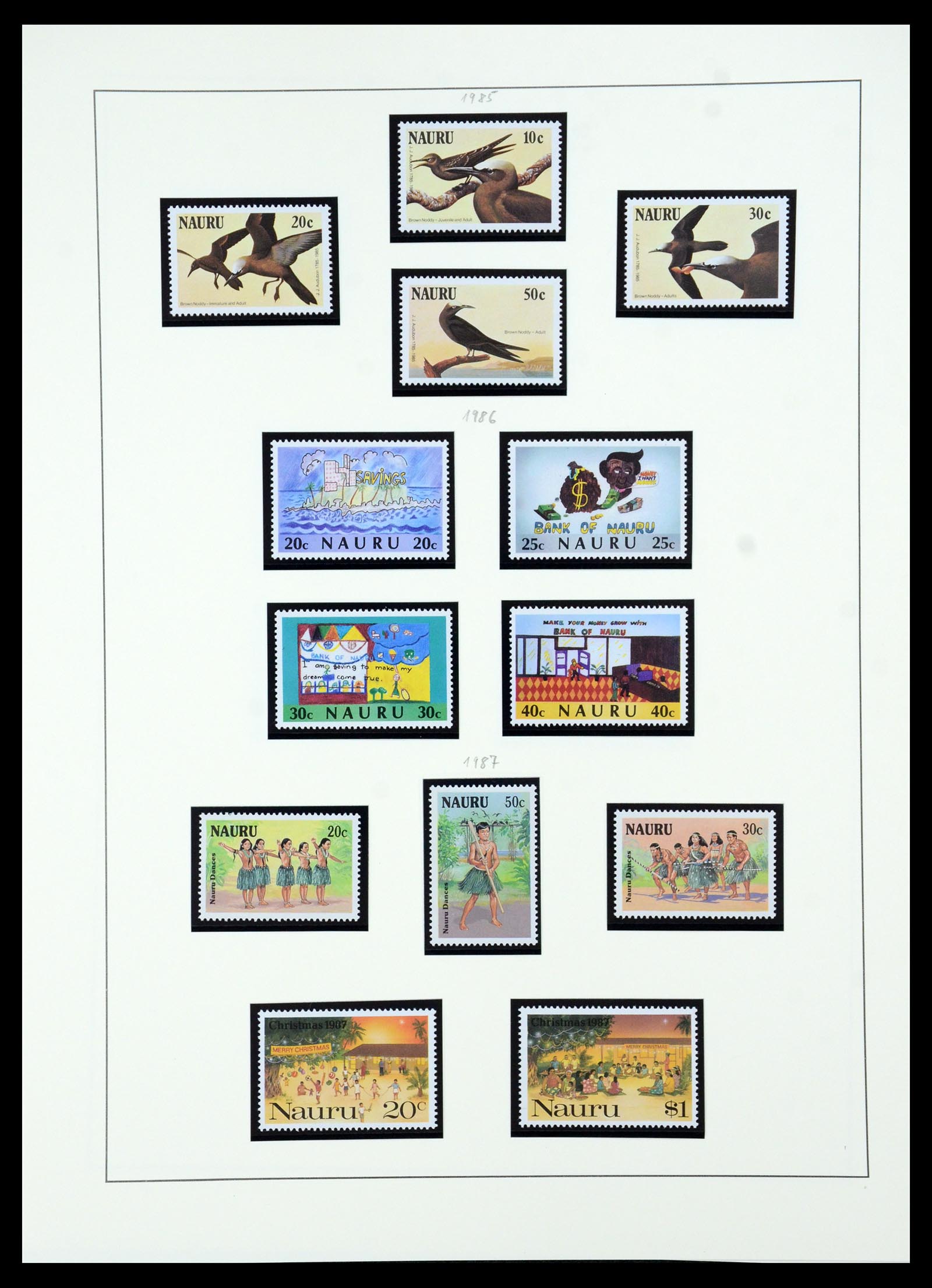 36013 030 - Postzegelverzameling 36013 Nauru 1916-1987.