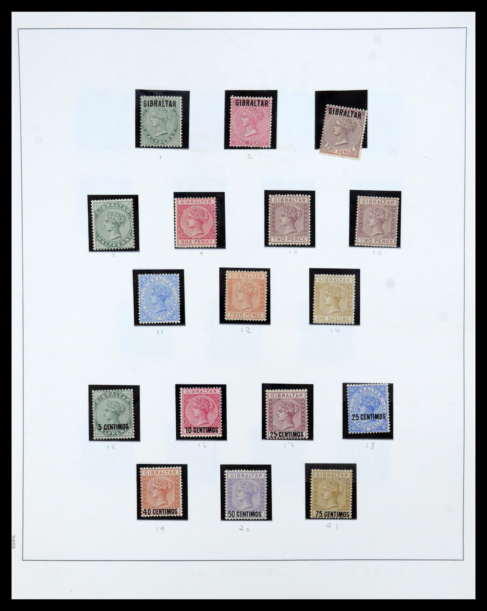 36028 001 - Postzegelverzameling 36028 Gibraltar 1886-2007.