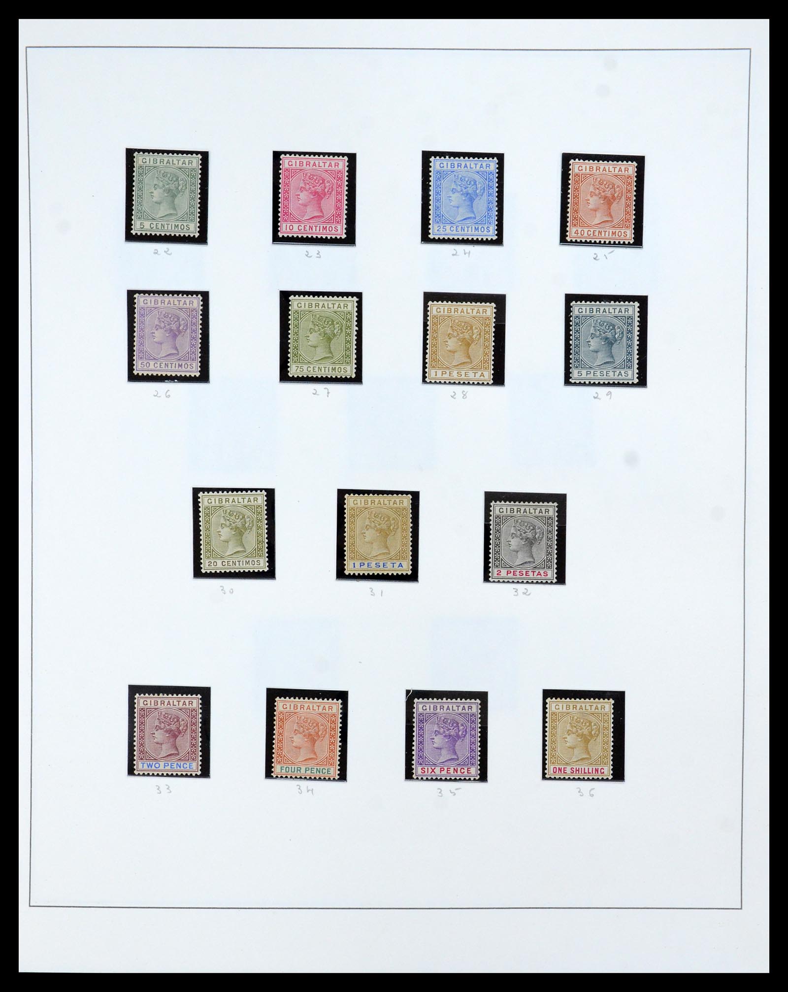 36028 002 - Postzegelverzameling 36028 Gibraltar 1886-2007.