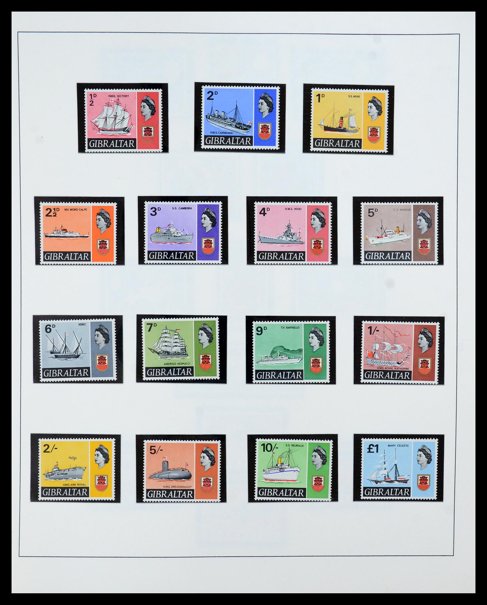 36028 015 - Postzegelverzameling 36028 Gibraltar 1886-2007.
