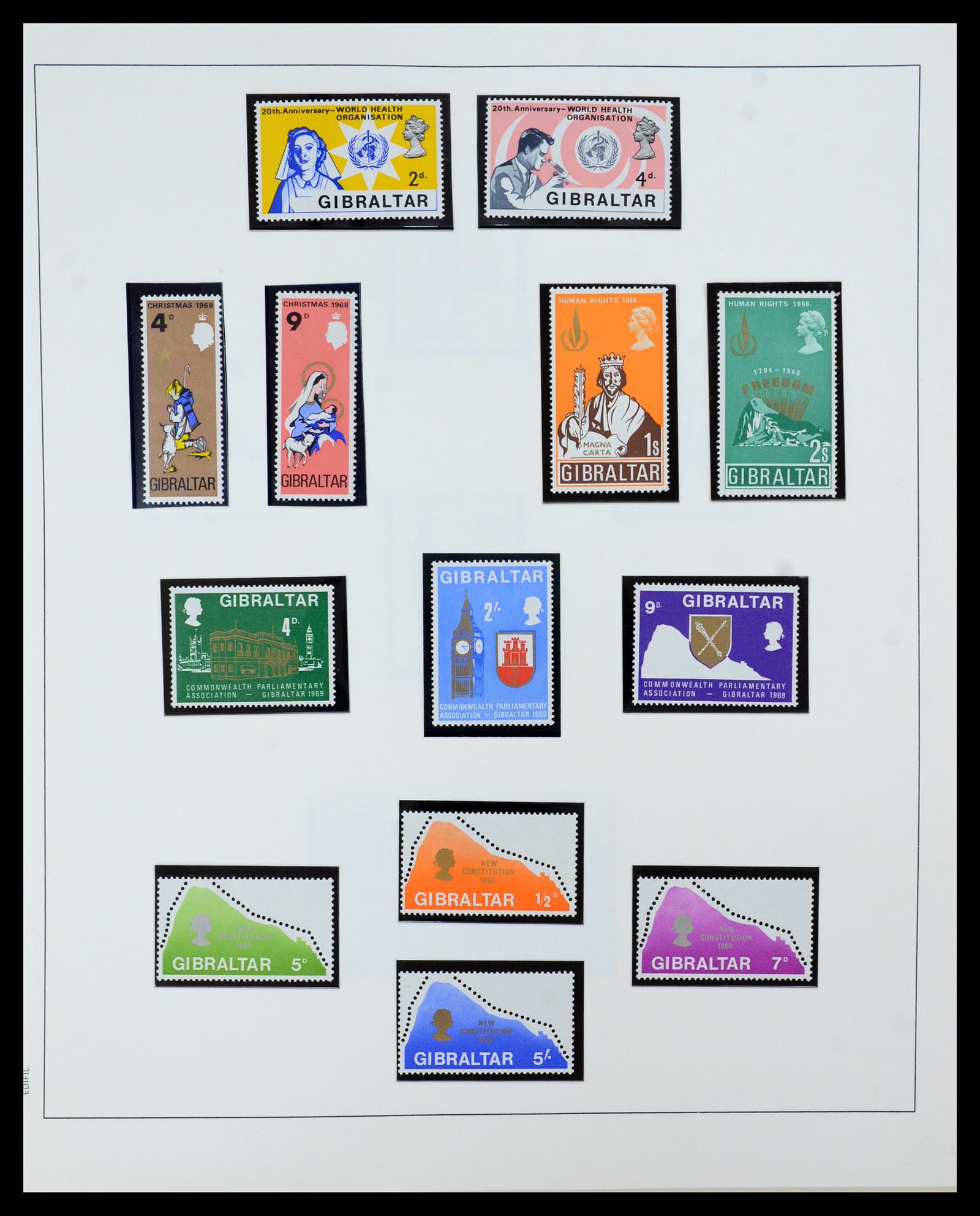 36028 017 - Postzegelverzameling 36028 Gibraltar 1886-2007.