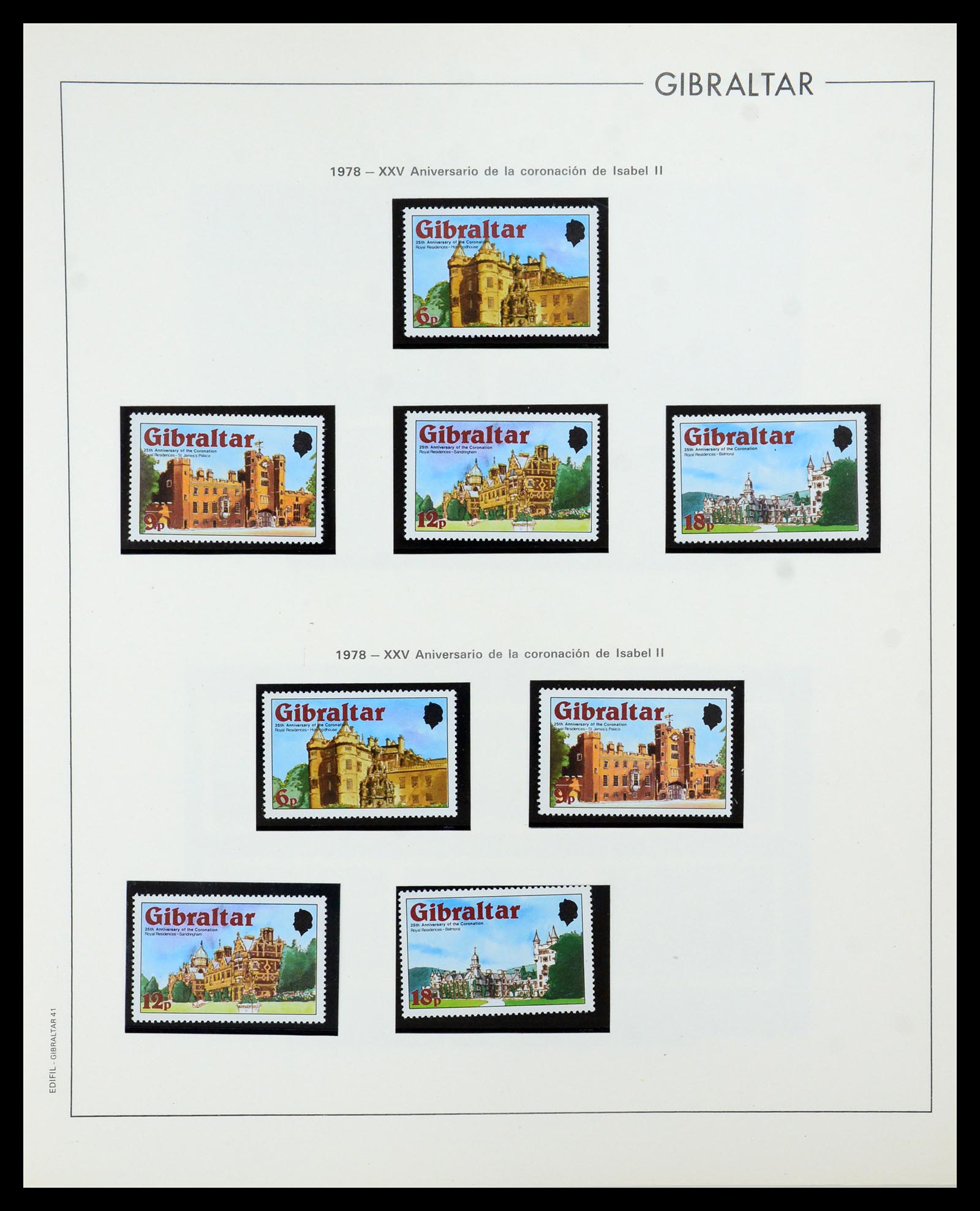 36028 042 - Postzegelverzameling 36028 Gibraltar 1886-2007.
