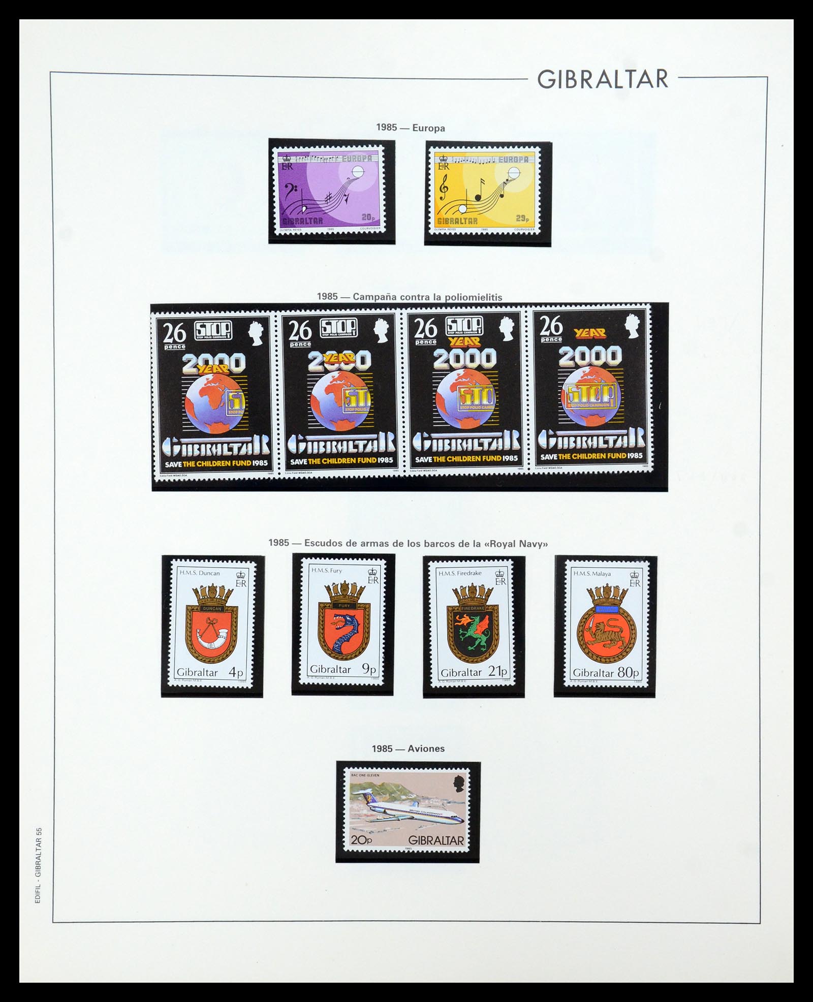 36028 059 - Postzegelverzameling 36028 Gibraltar 1886-2007.