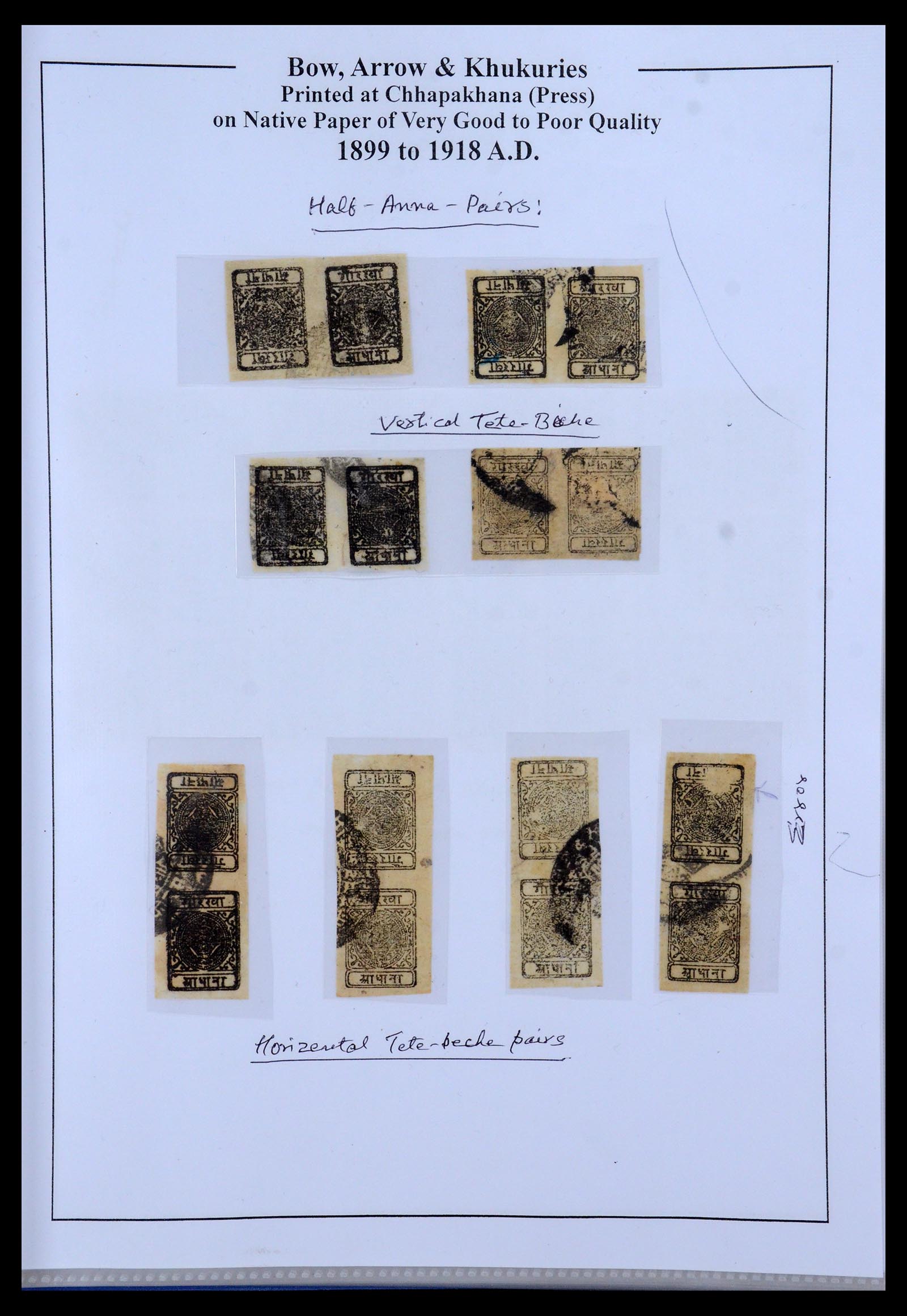 36037 002 - Postzegelverzameling 36037 Nepal 1899-1930.