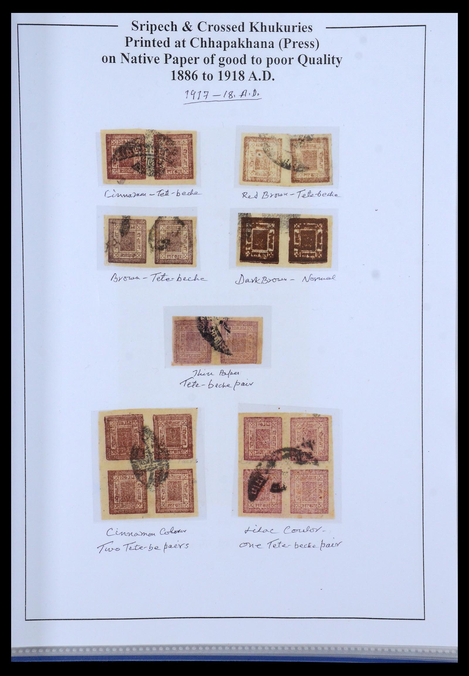 36037 010 - Postzegelverzameling 36037 Nepal 1899-1930.