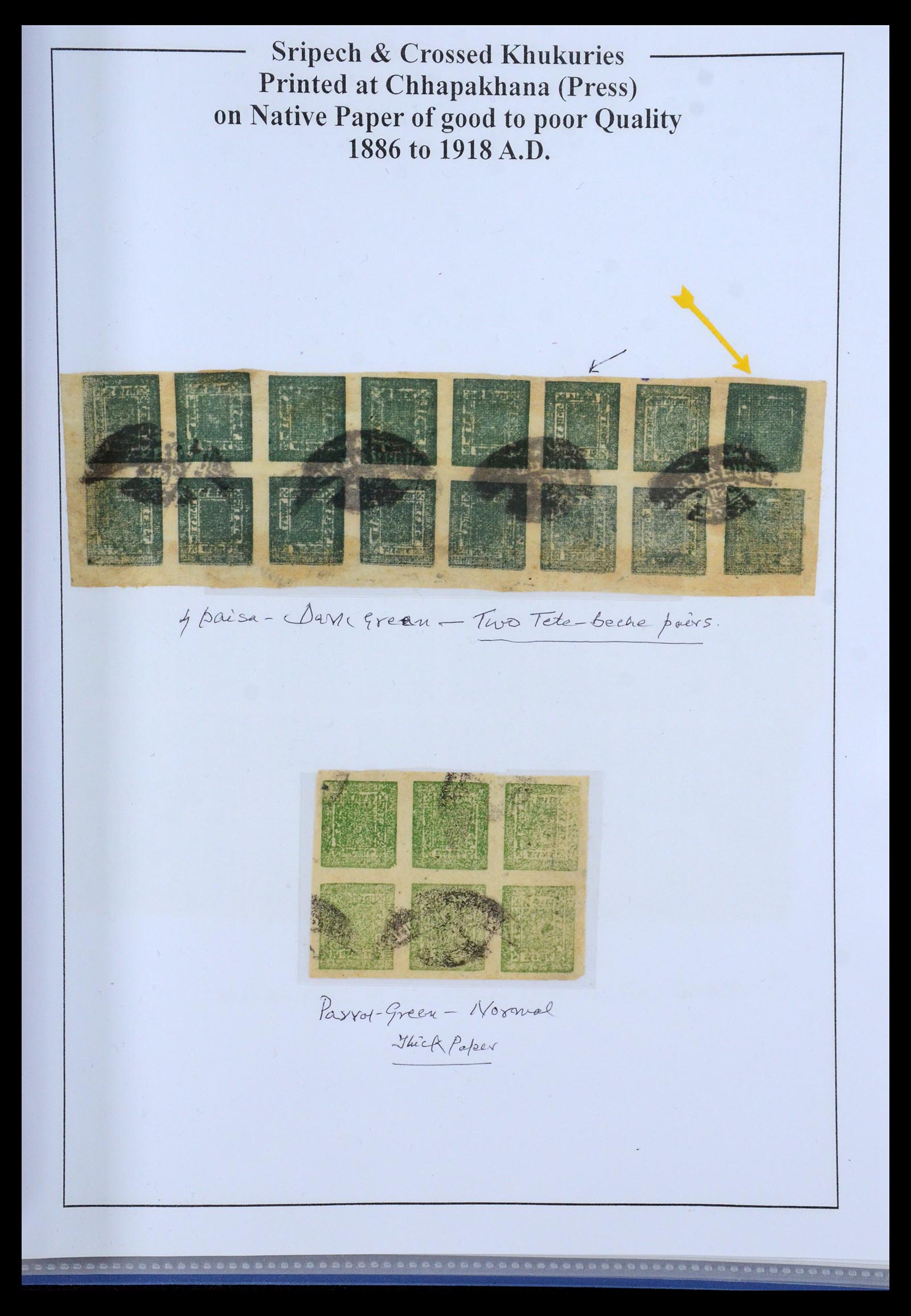 36037 013 - Postzegelverzameling 36037 Nepal 1899-1930.