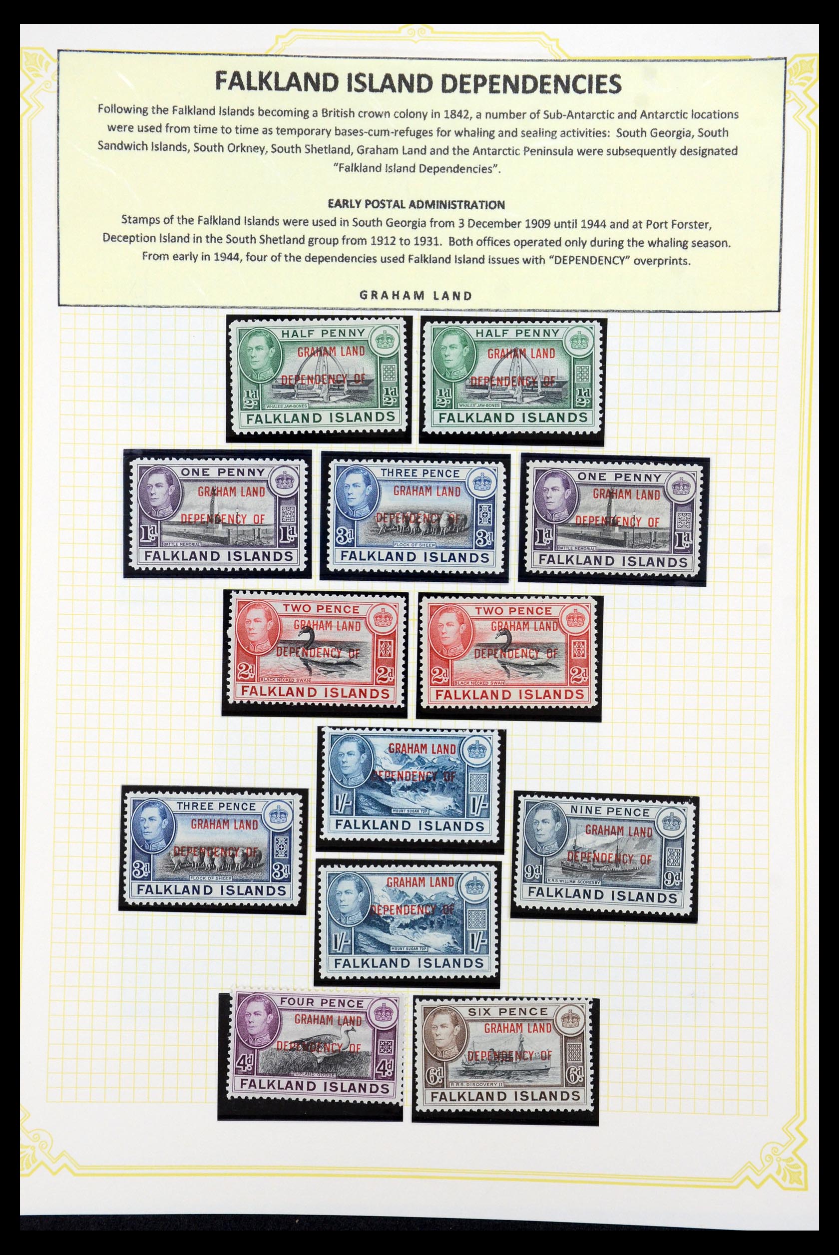 36043 001 - Stamp collection 36043 Falkland Dependencies 1944-1997.