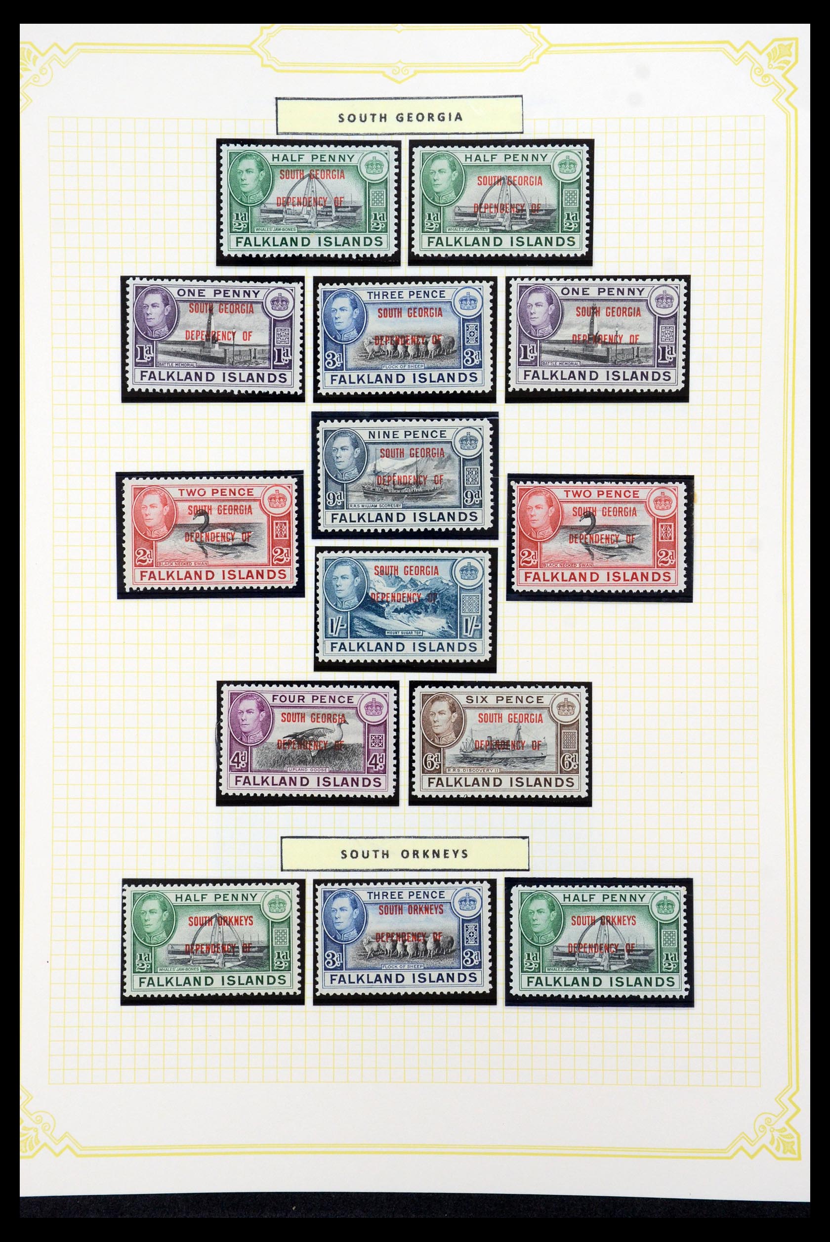 36043 002 - Stamp collection 36043 Falkland Dependencies 1944-1997.