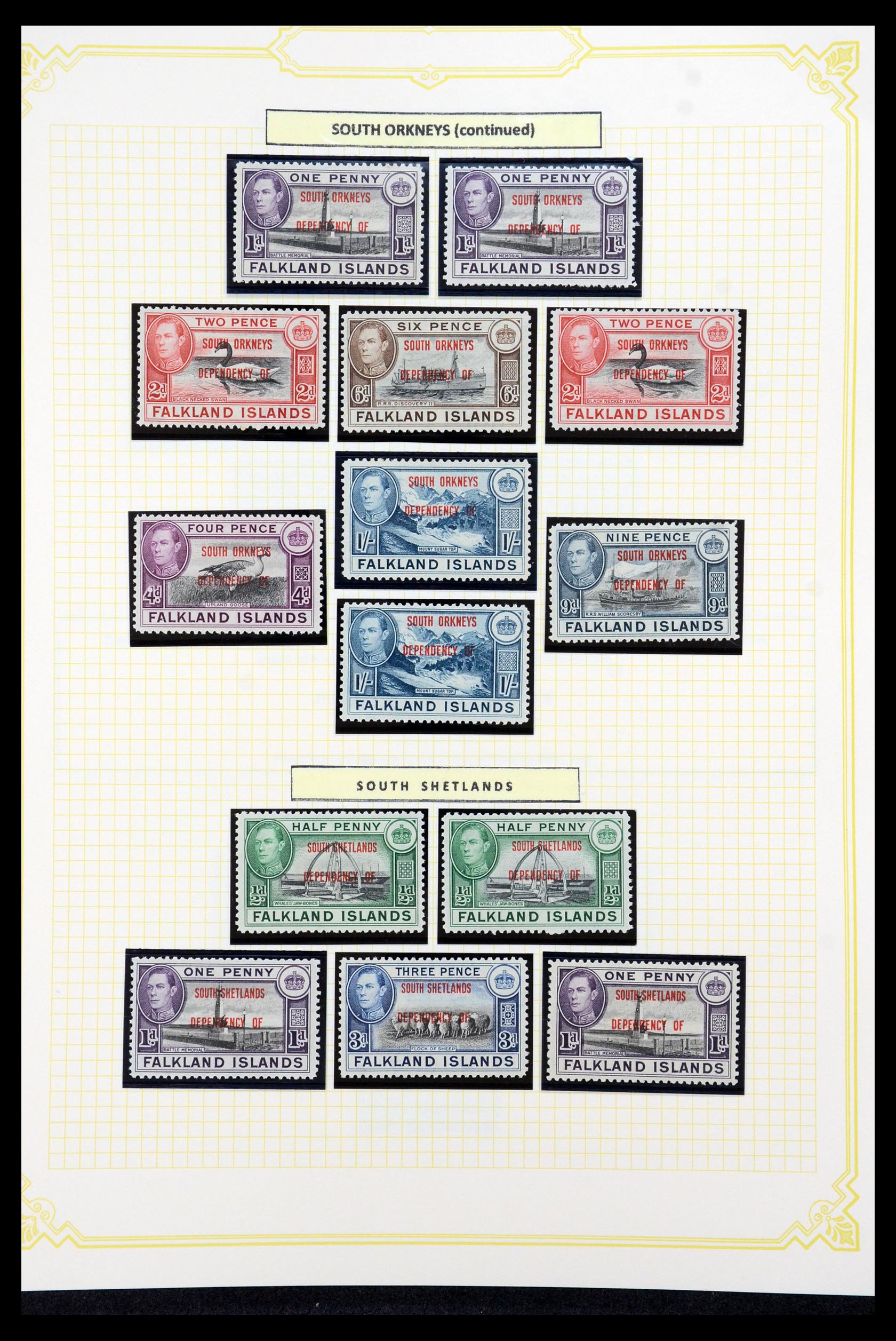 36043 003 - Stamp collection 36043 Falkland Dependencies 1944-1997.