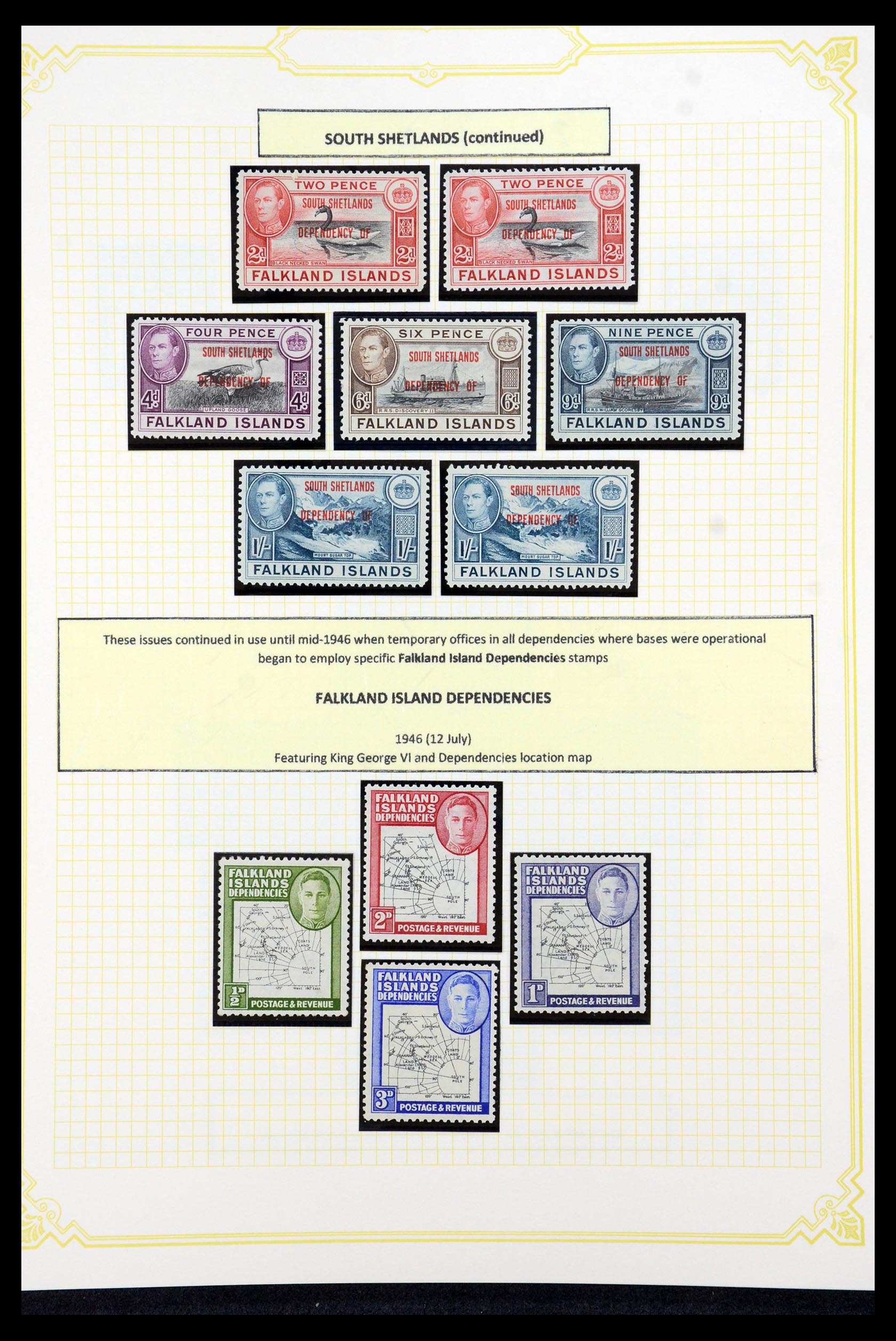 36043 004 - Stamp collection 36043 Falkland Dependencies 1944-1997.