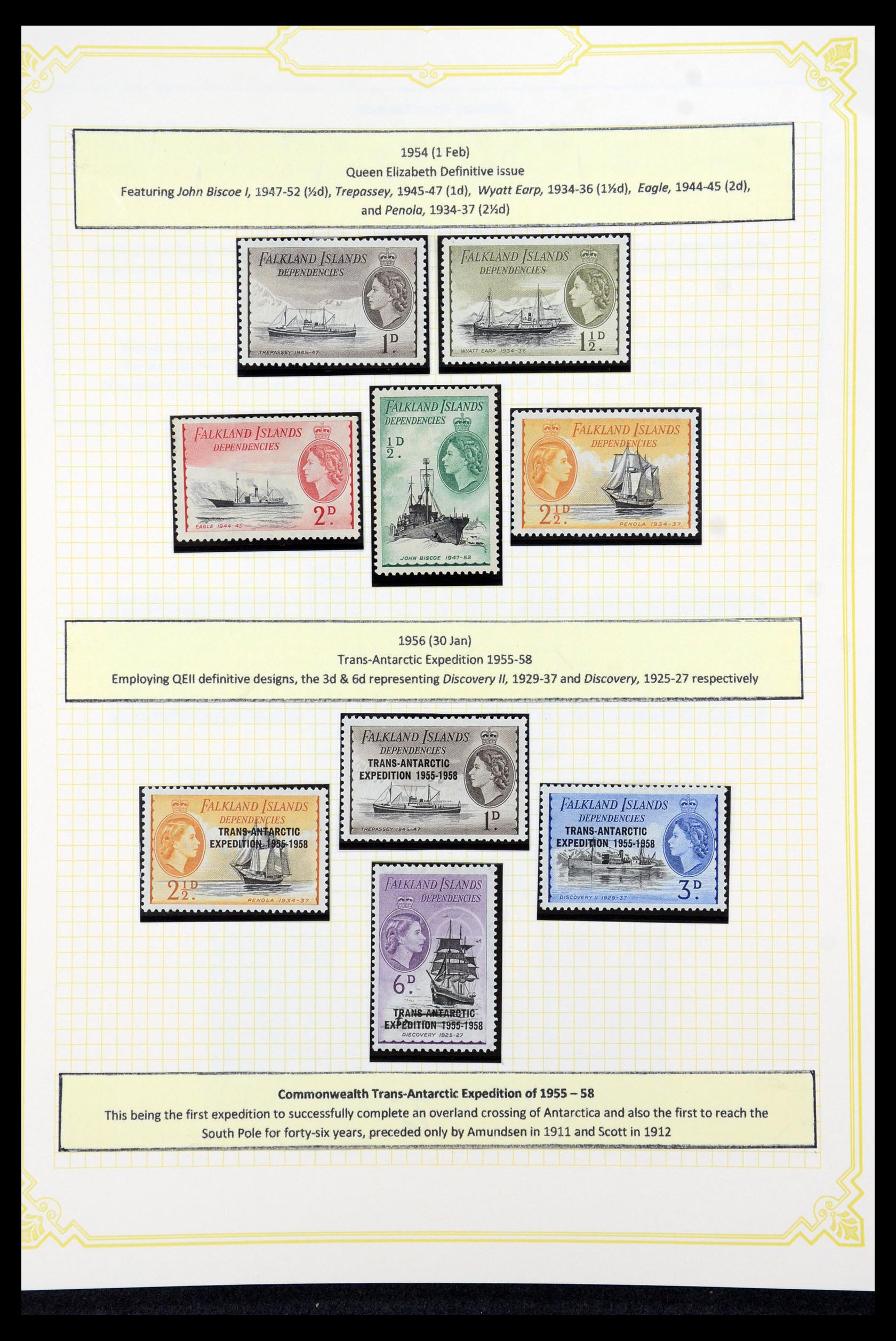 36043 006 - Stamp collection 36043 Falkland Dependencies 1944-1997.