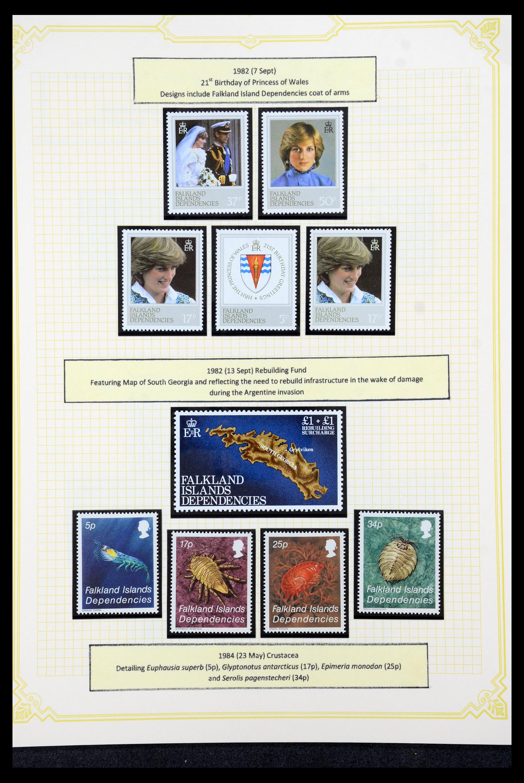 36043 017 - Stamp collection 36043 Falkland Dependencies 1944-1997.