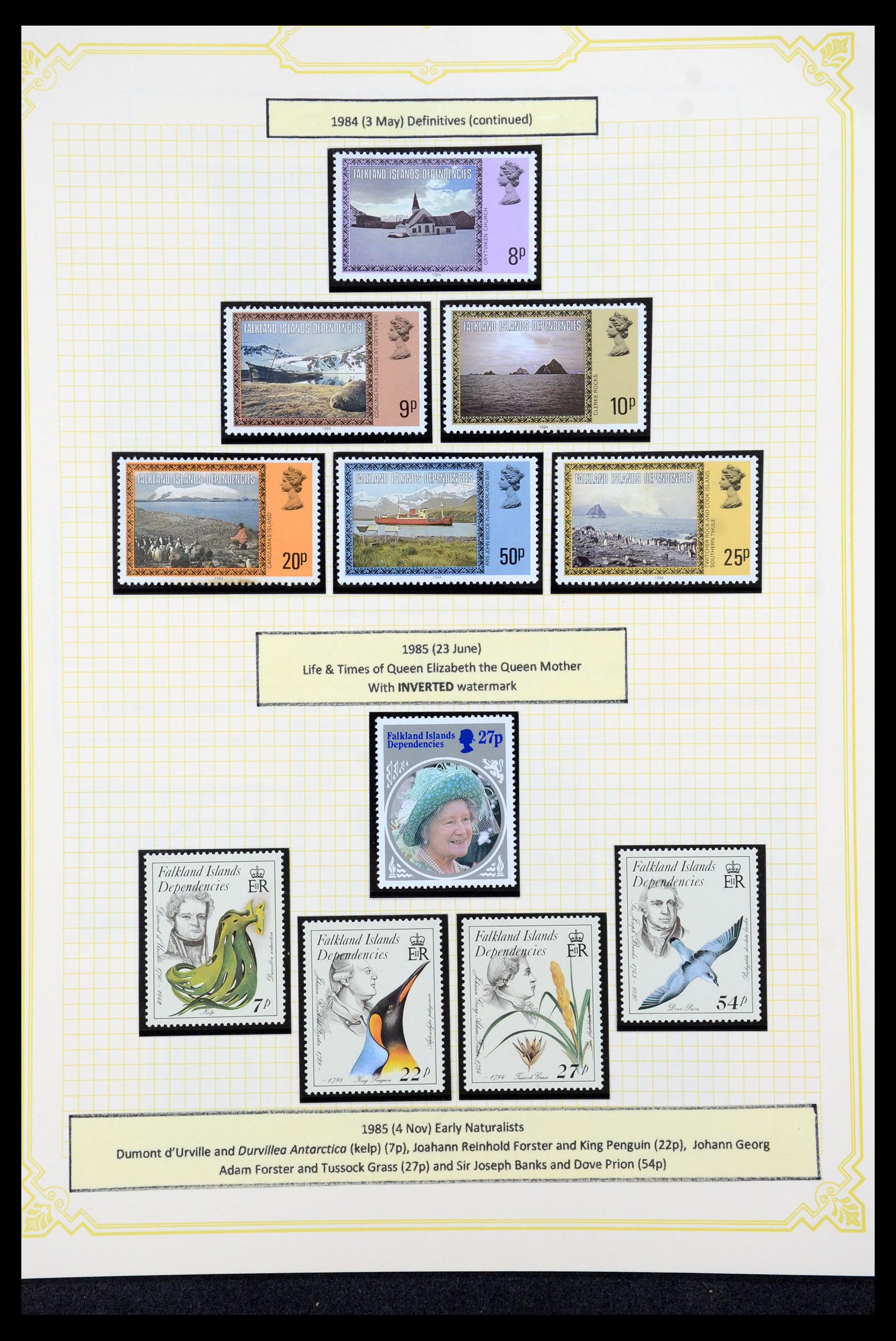 36043 019 - Stamp collection 36043 Falkland Dependencies 1944-1997.