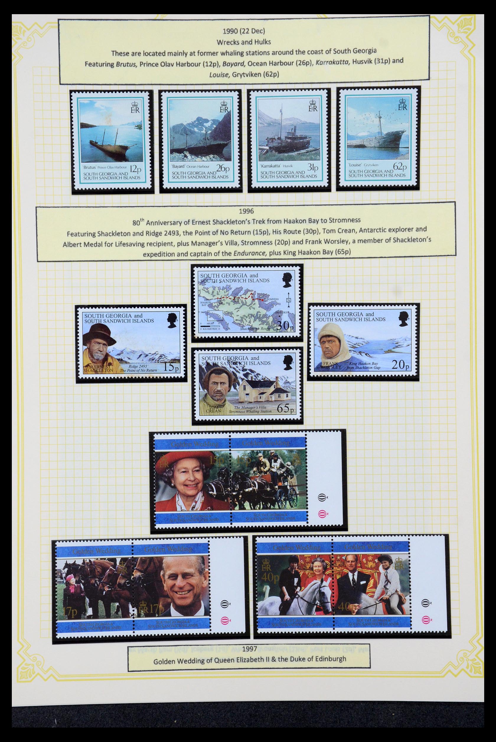 36043 023 - Stamp collection 36043 Falkland Dependencies 1944-1997.