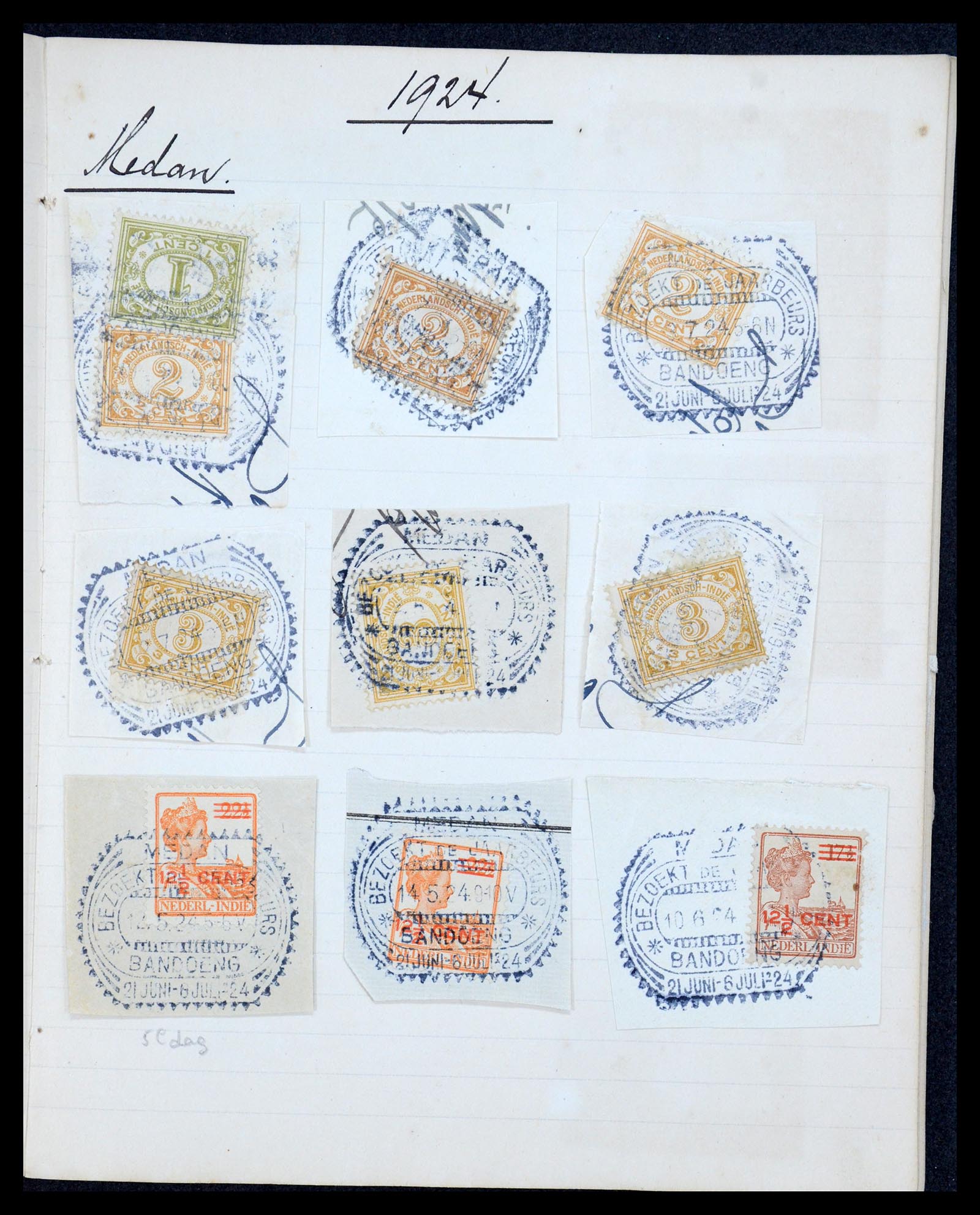 36044 007 - Postzegelverzameling 36044 Nederlands Indië 1920-1927.