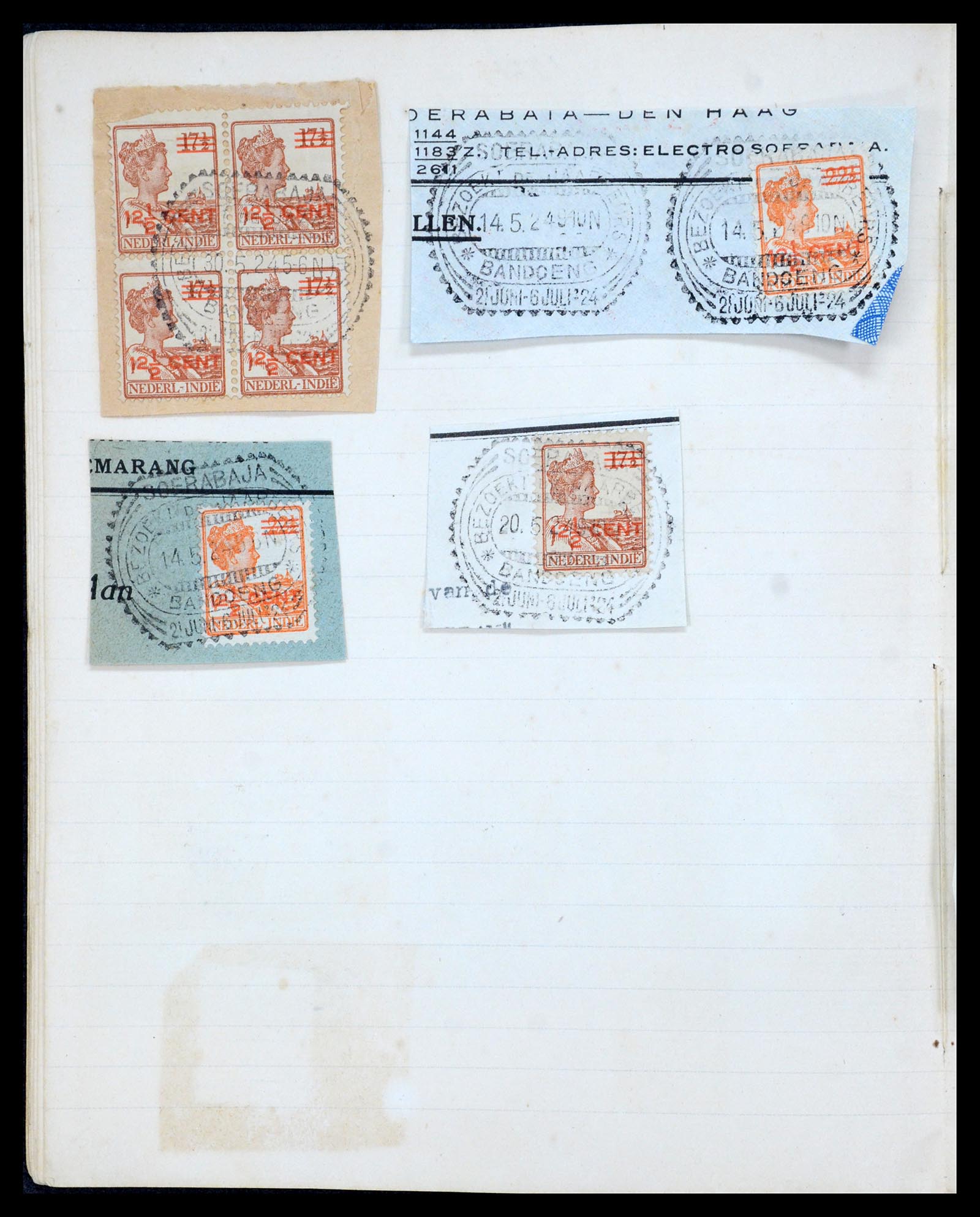 36044 009 - Postzegelverzameling 36044 Nederlands Indië 1920-1927.