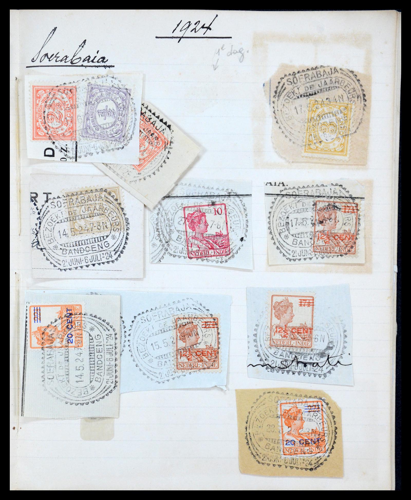 36044 010 - Postzegelverzameling 36044 Nederlands Indië 1920-1927.