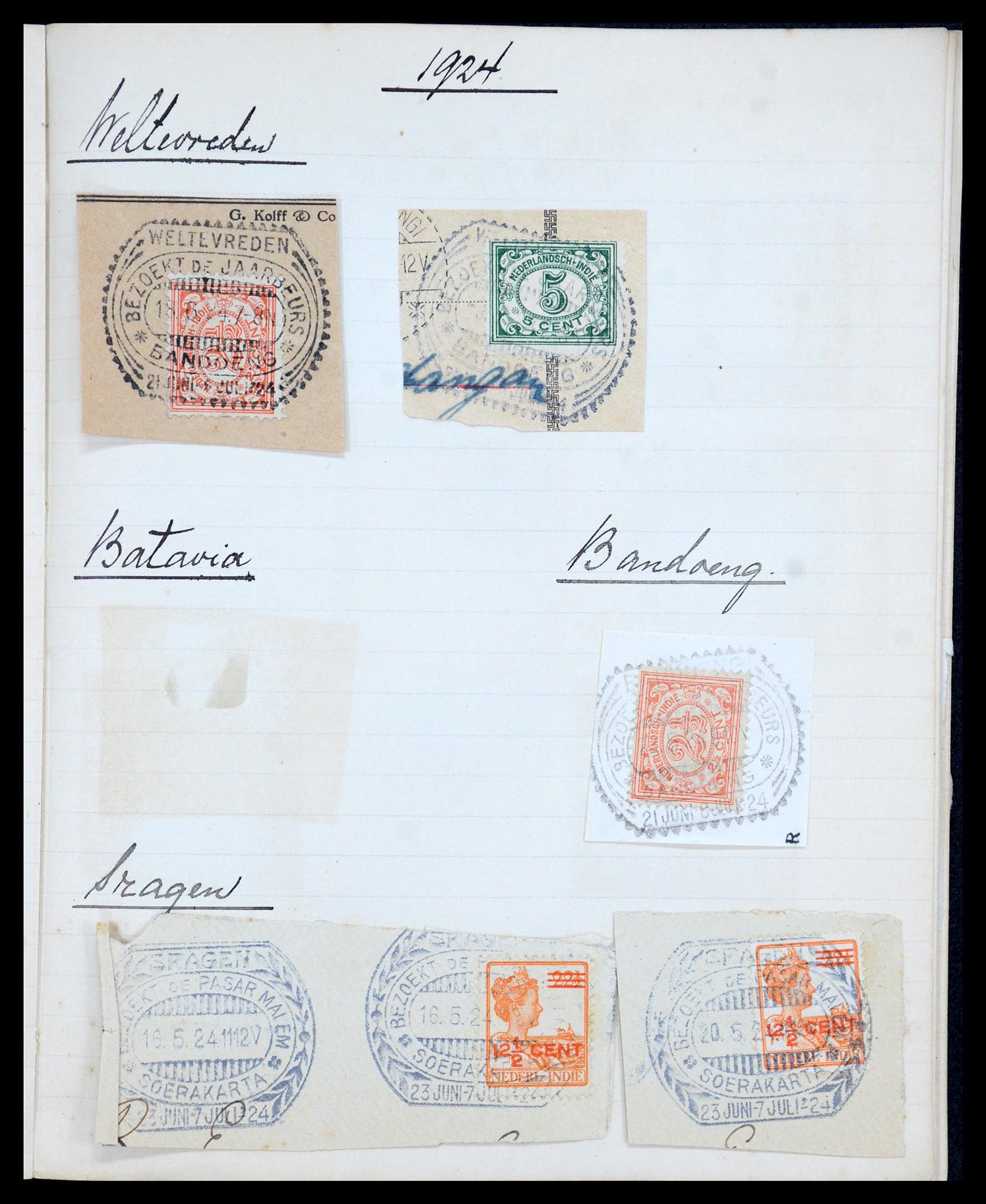 36044 011 - Postzegelverzameling 36044 Nederlands Indië 1920-1927.