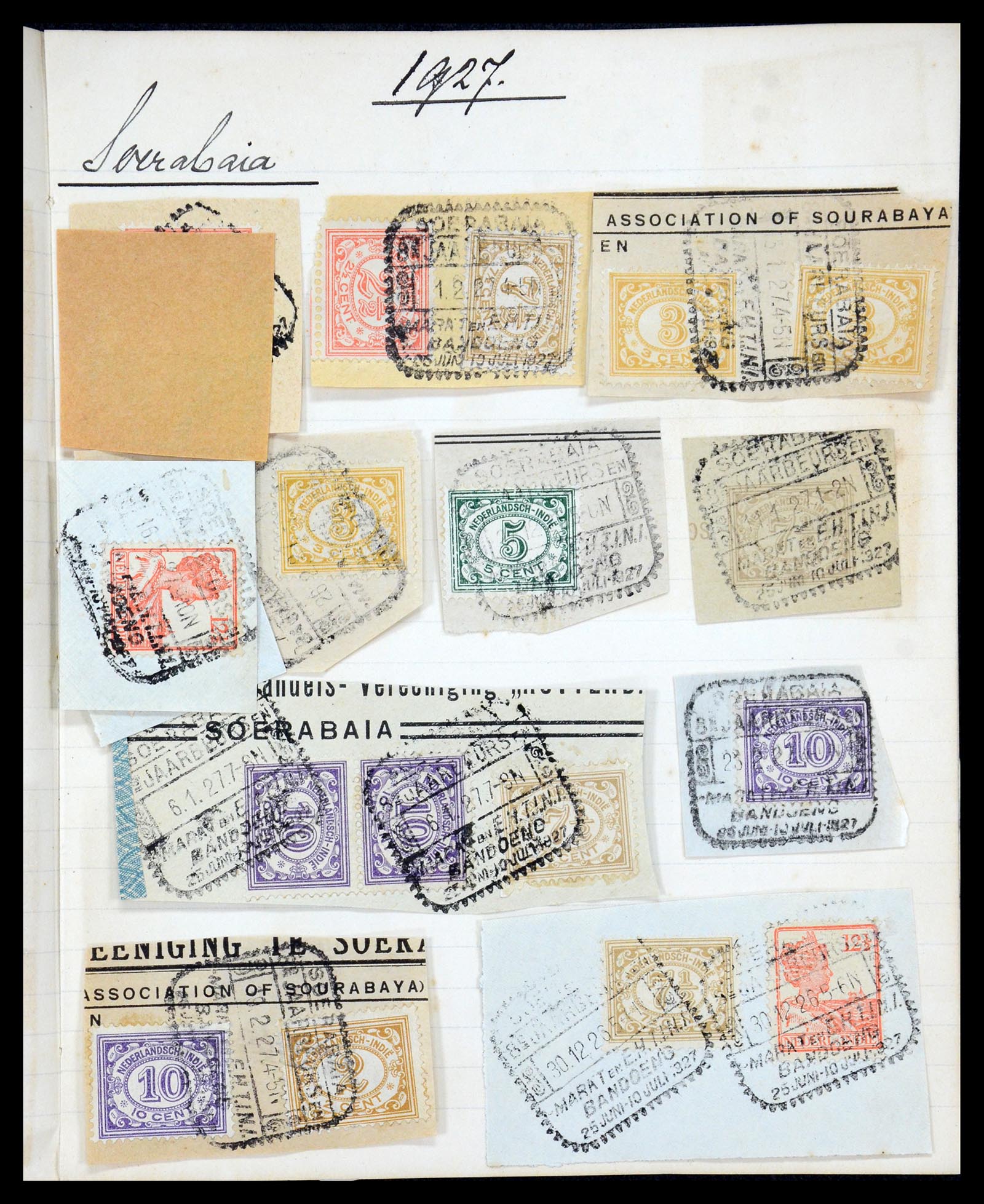 36044 025 - Postzegelverzameling 36044 Nederlands Indië 1920-1927.