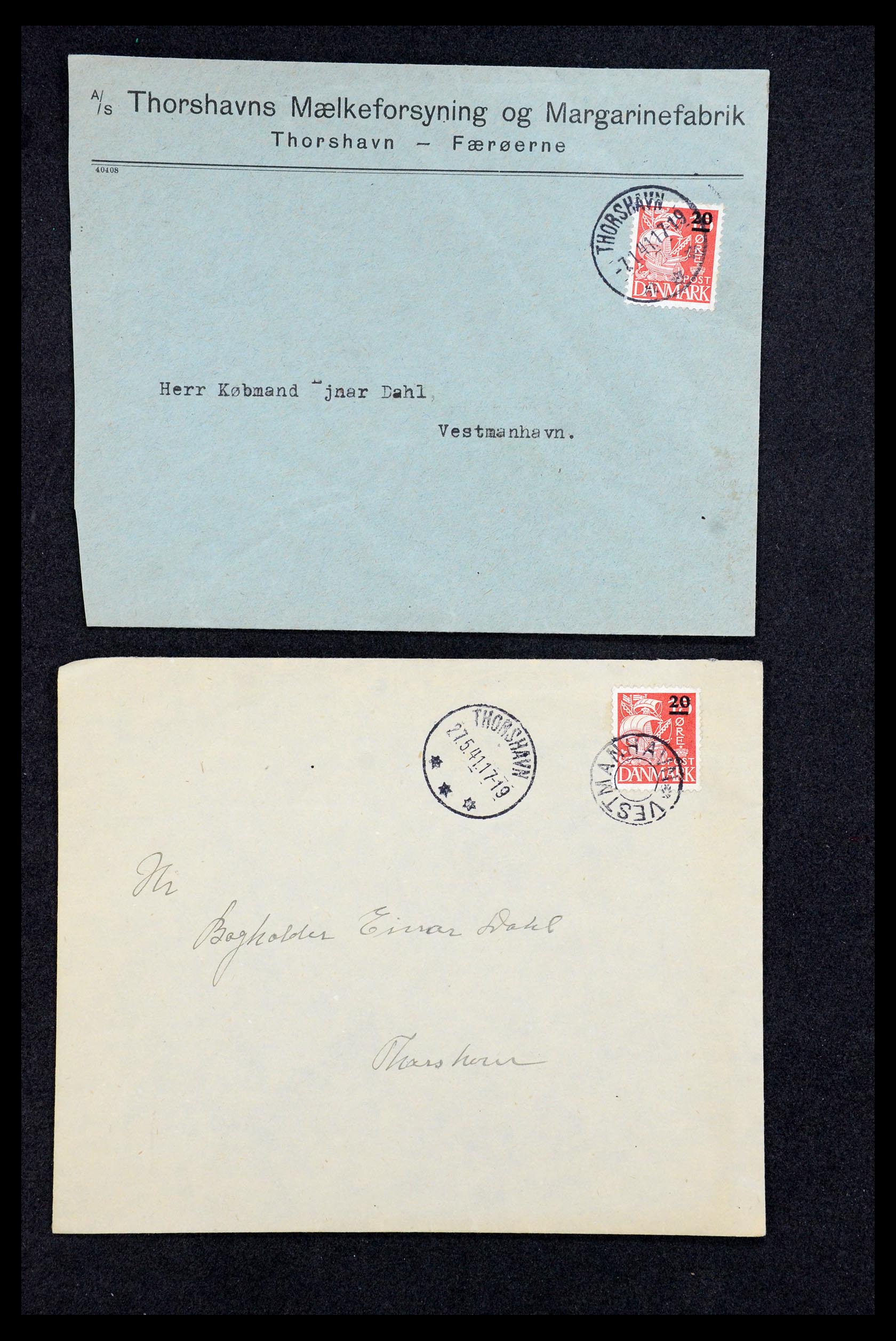 36046 008 - Postzegelverzameling 36046 Faeroer 1940-1941.