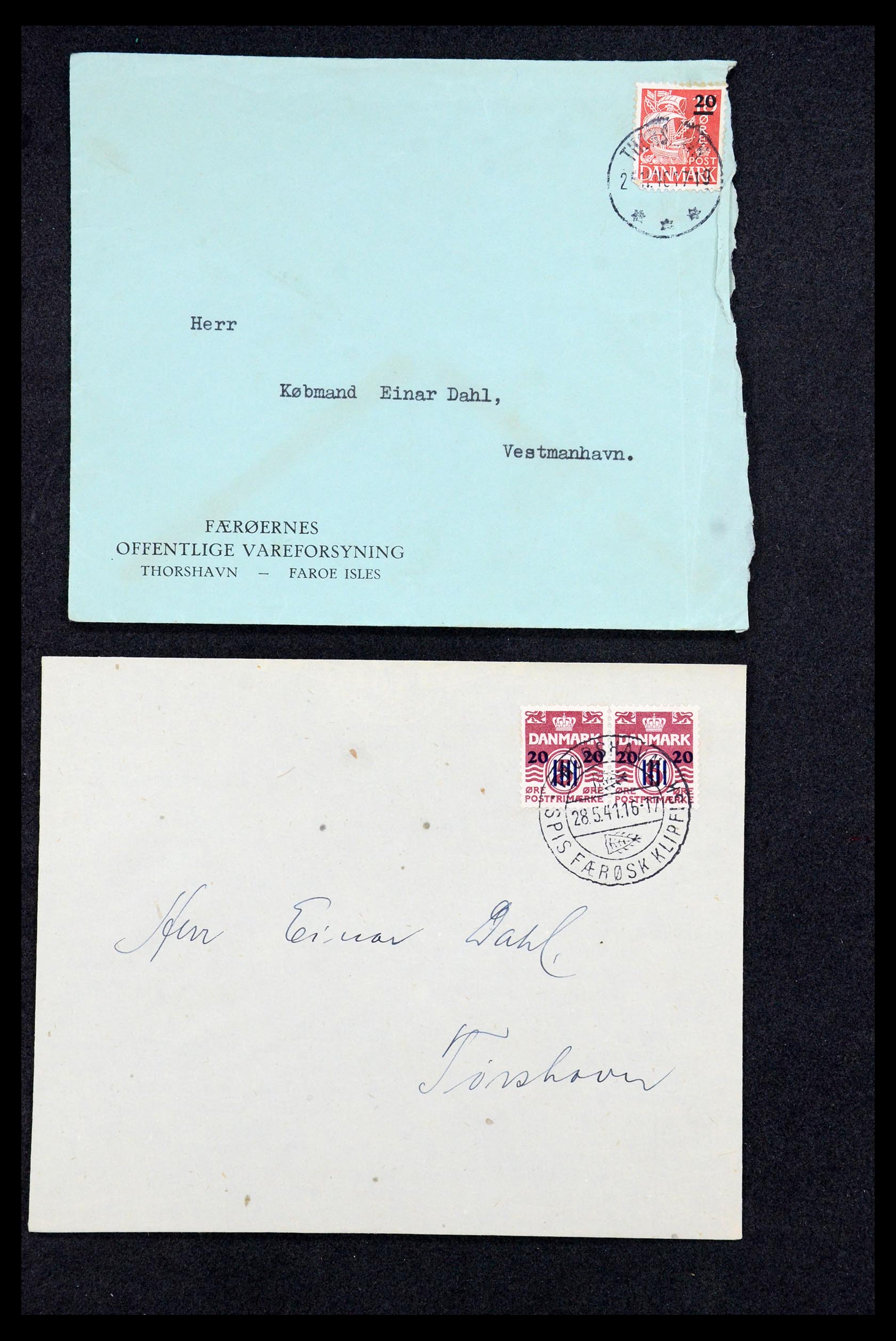 36046 010 - Postzegelverzameling 36046 Faeroer 1940-1941.