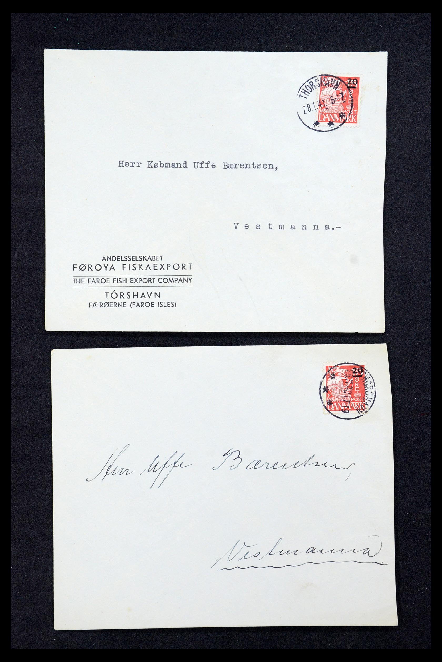 36046 014 - Postzegelverzameling 36046 Faeroer 1940-1941.