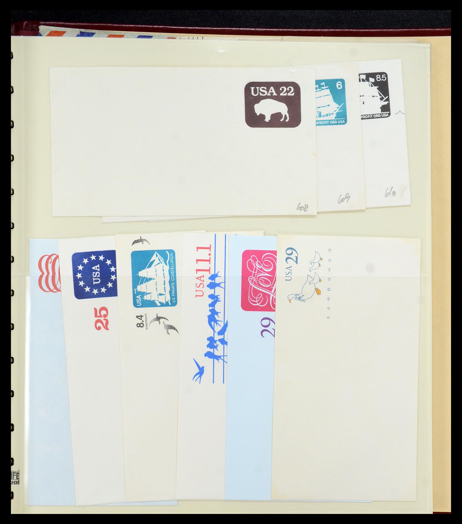 36095 020 - Postzegelverzameling 36095 USA brieven en postwaardestukken 1851-1950