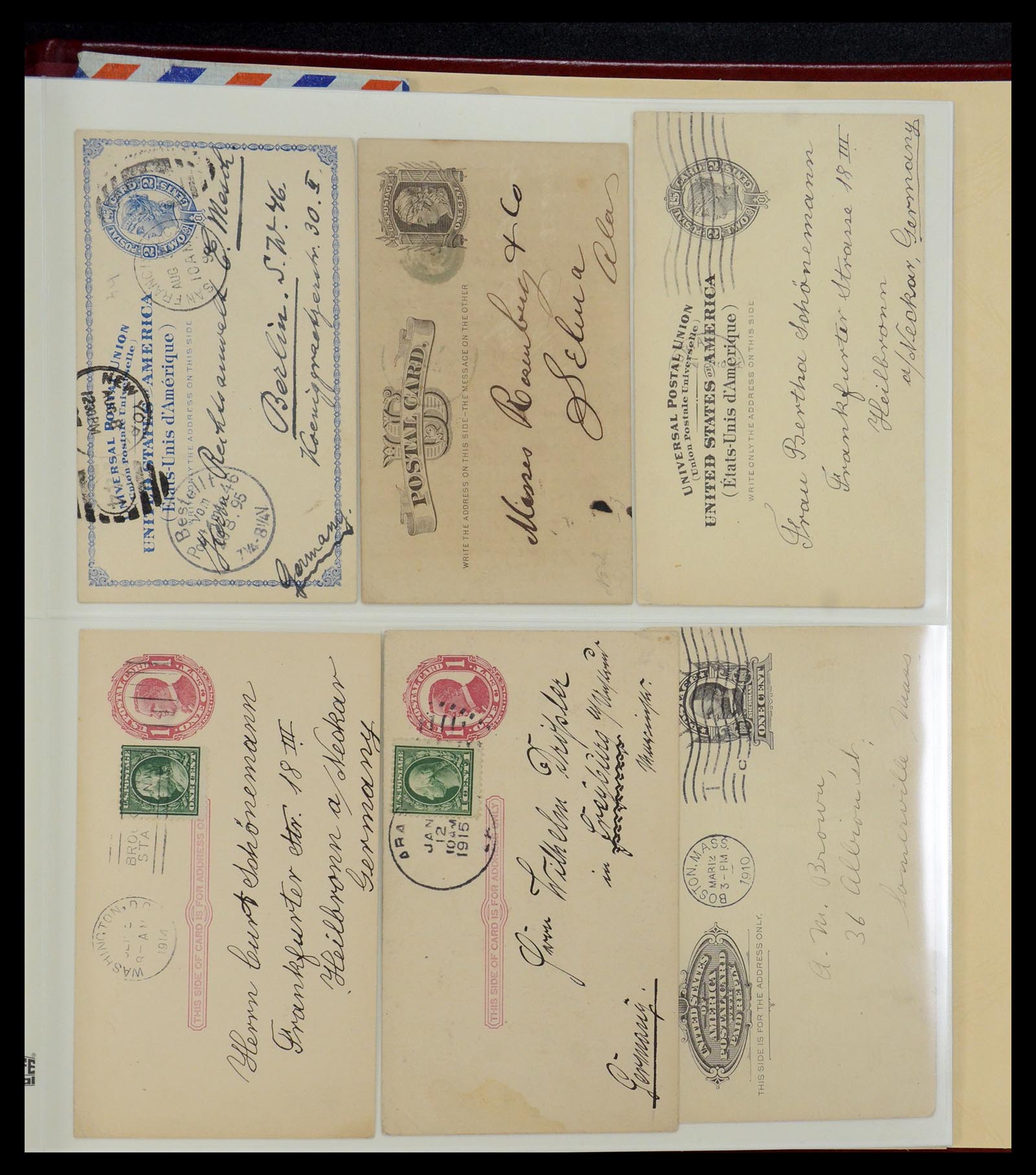 36095 024 - Postzegelverzameling 36095 USA brieven en postwaardestukken 1851-1950