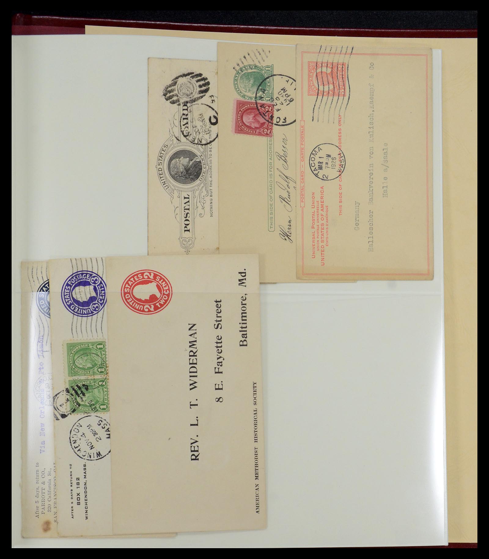 36095 028 - Postzegelverzameling 36095 USA brieven en postwaardestukken 1851-1950