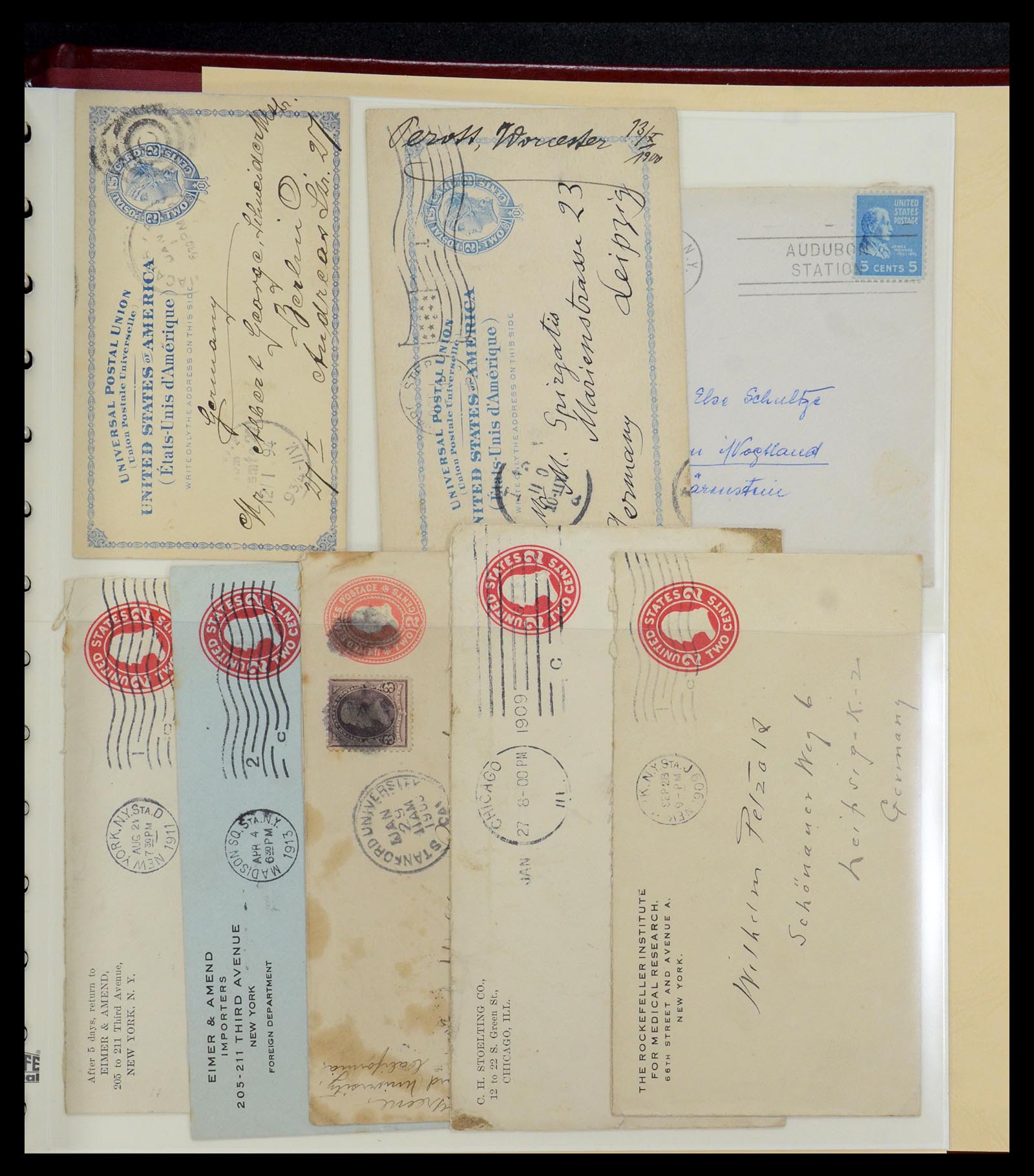 36095 029 - Postzegelverzameling 36095 USA brieven en postwaardestukken 1851-1950