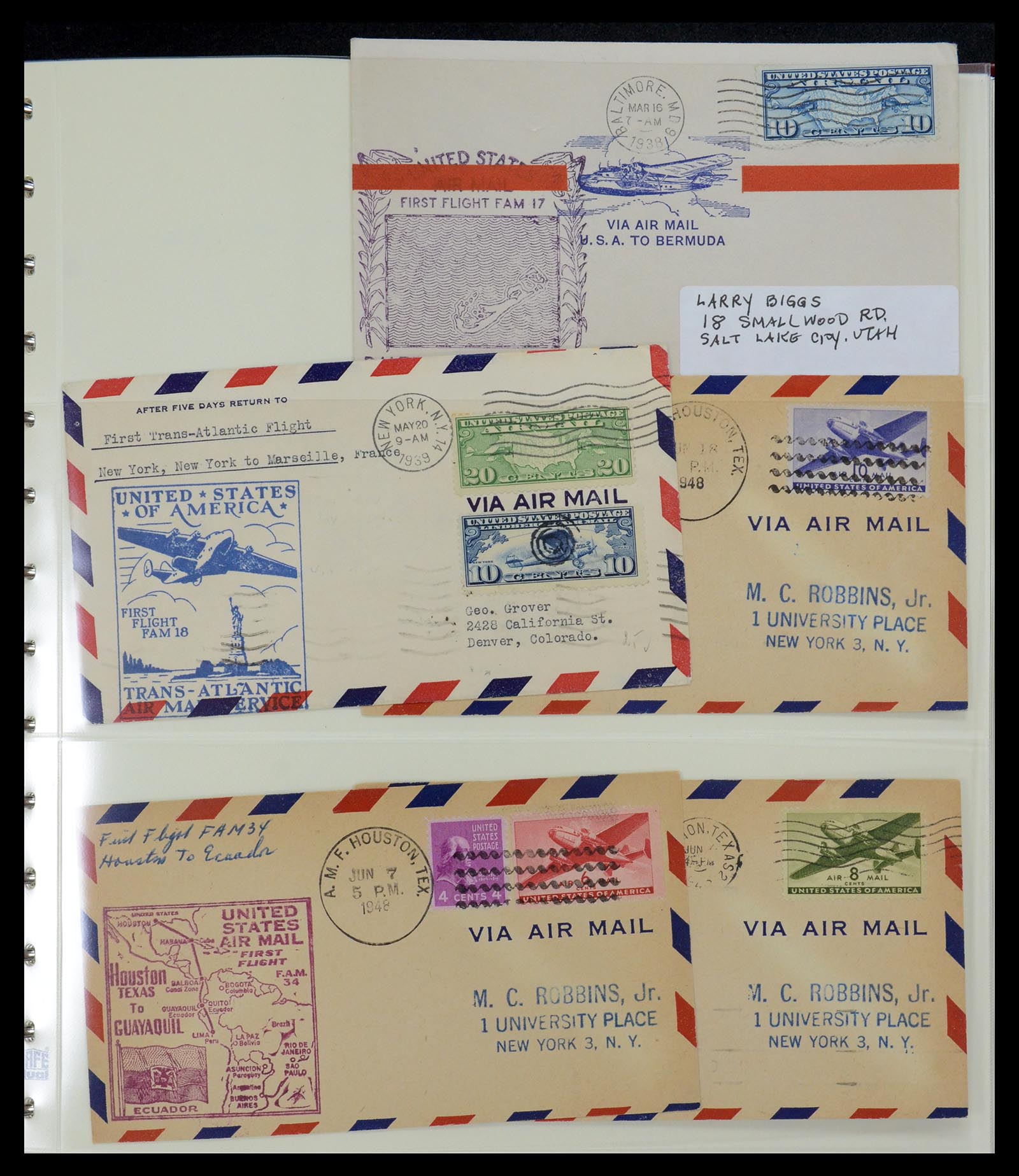 36095 033 - Postzegelverzameling 36095 USA brieven en postwaardestukken 1851-1950