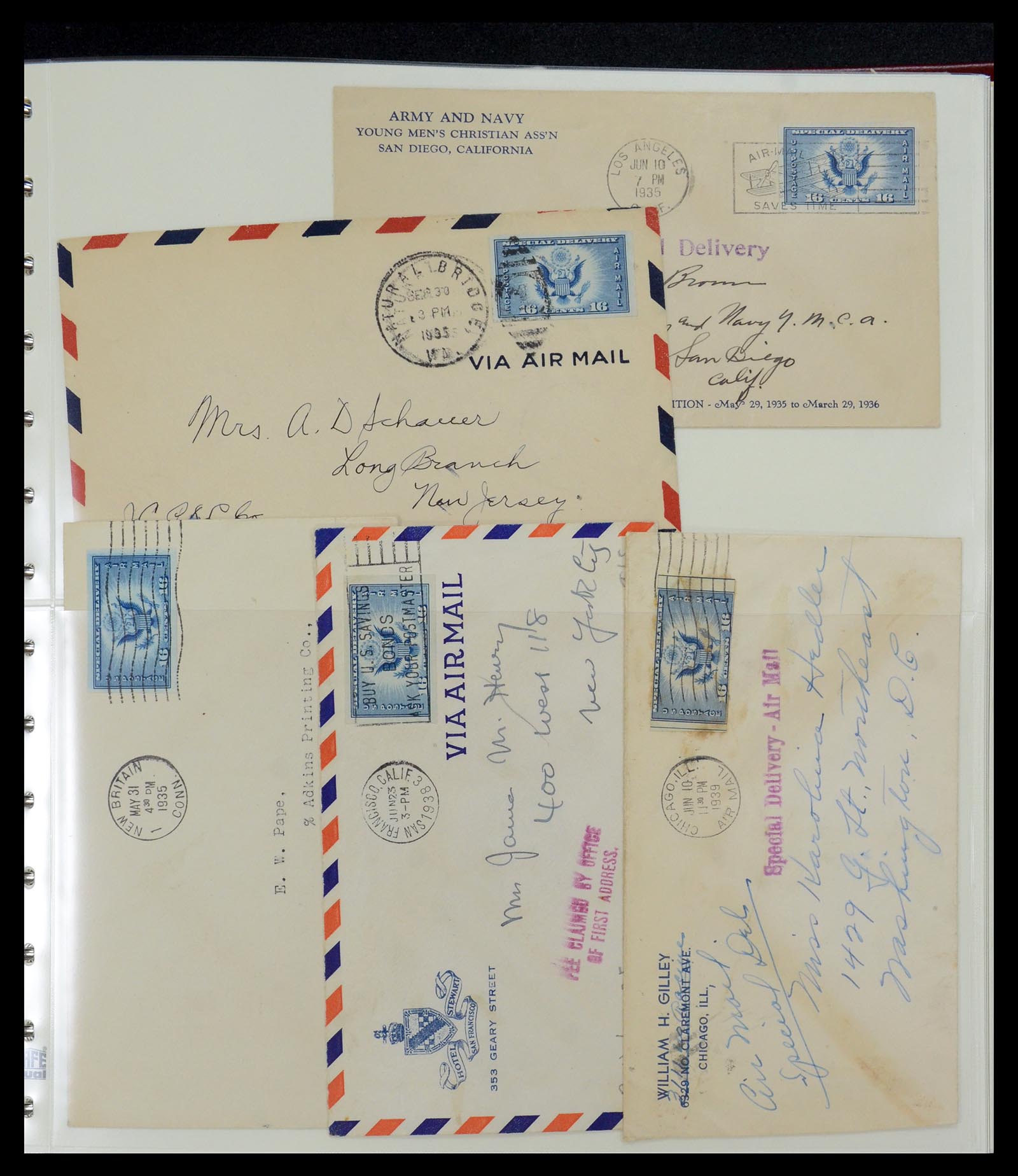 36095 034 - Postzegelverzameling 36095 USA brieven en postwaardestukken 1851-1950