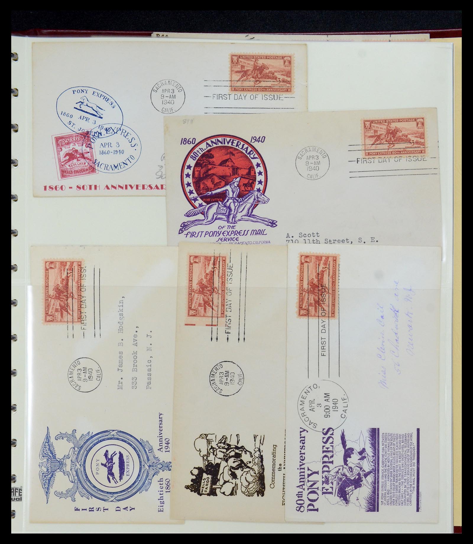 36095 043 - Postzegelverzameling 36095 USA brieven en postwaardestukken 1851-1950