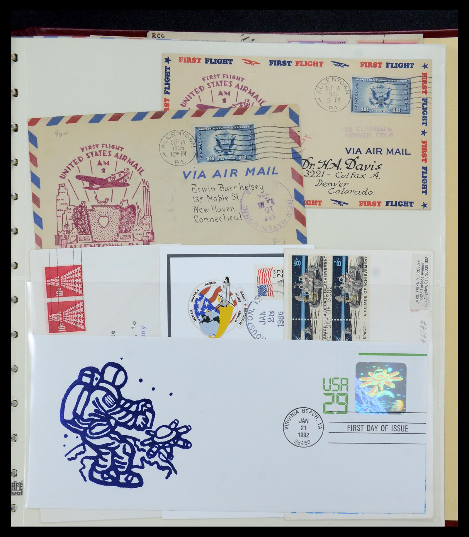 36095 047 - Postzegelverzameling 36095 USA brieven en postwaardestukken 1851-1950