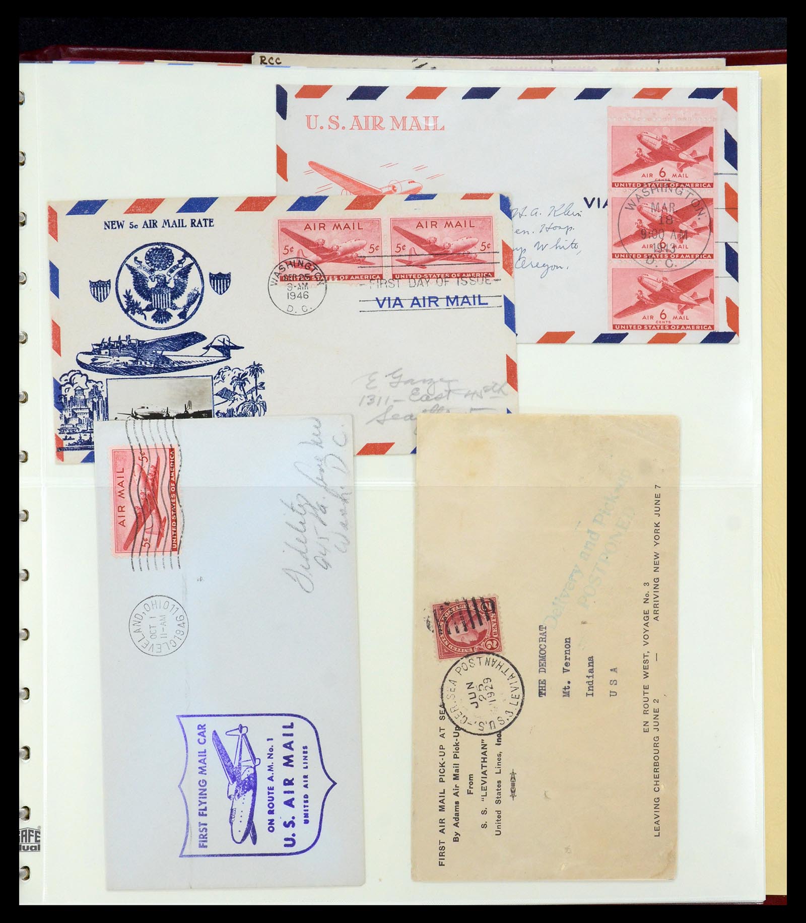 36095 048 - Postzegelverzameling 36095 USA brieven en postwaardestukken 1851-1950