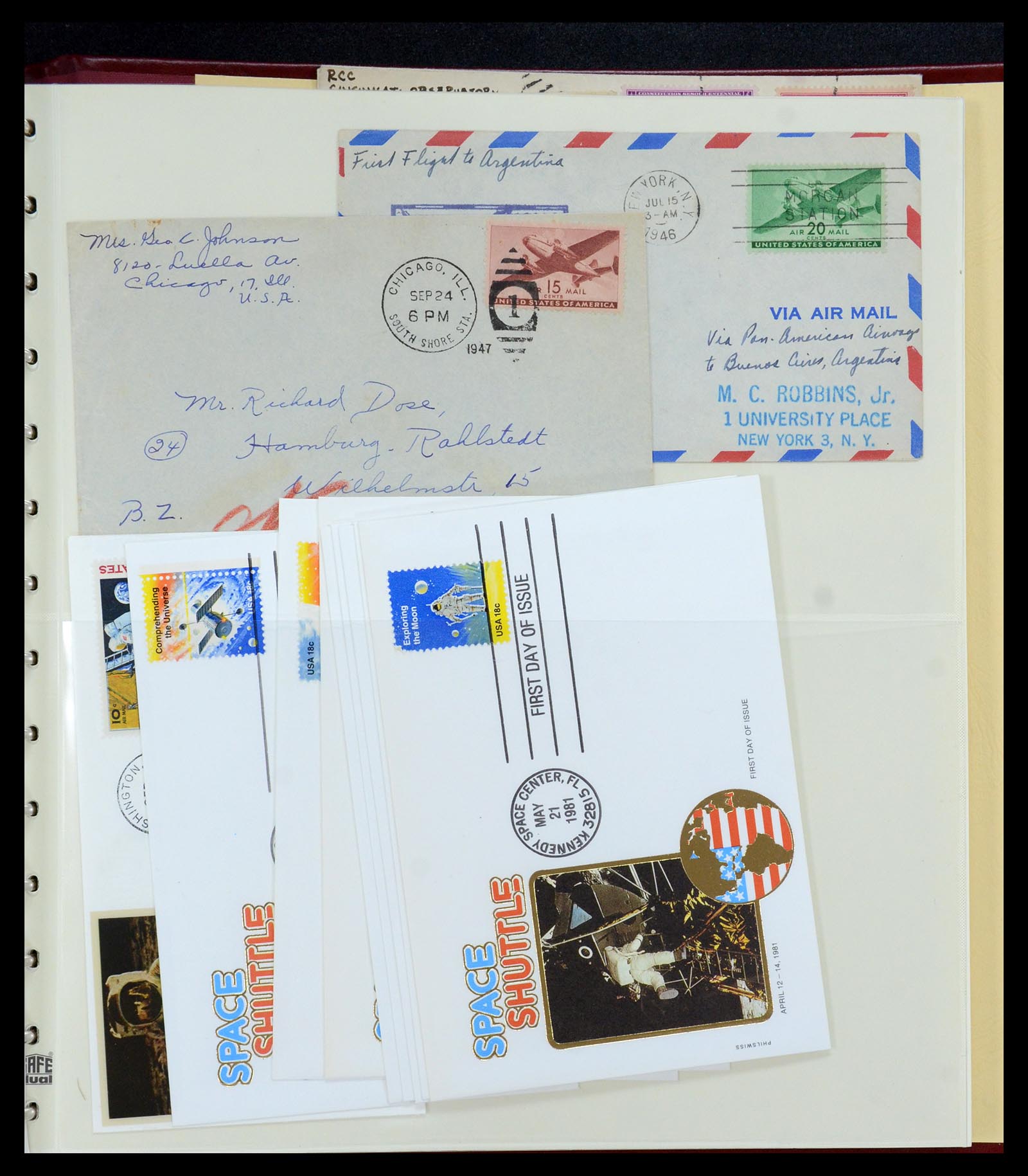 36095 052 - Postzegelverzameling 36095 USA brieven en postwaardestukken 1851-1950