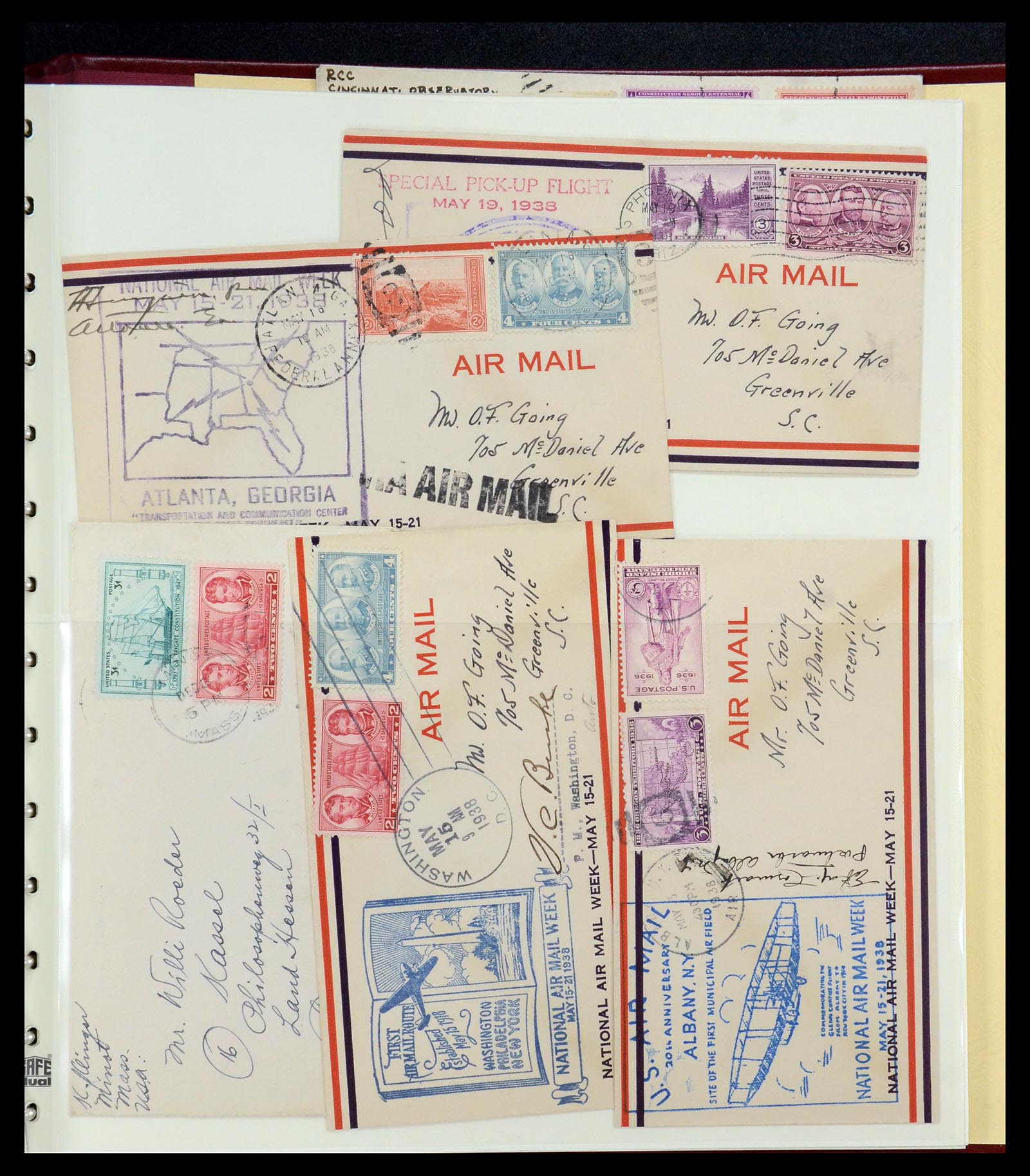 36095 053 - Postzegelverzameling 36095 USA brieven en postwaardestukken 1851-1950