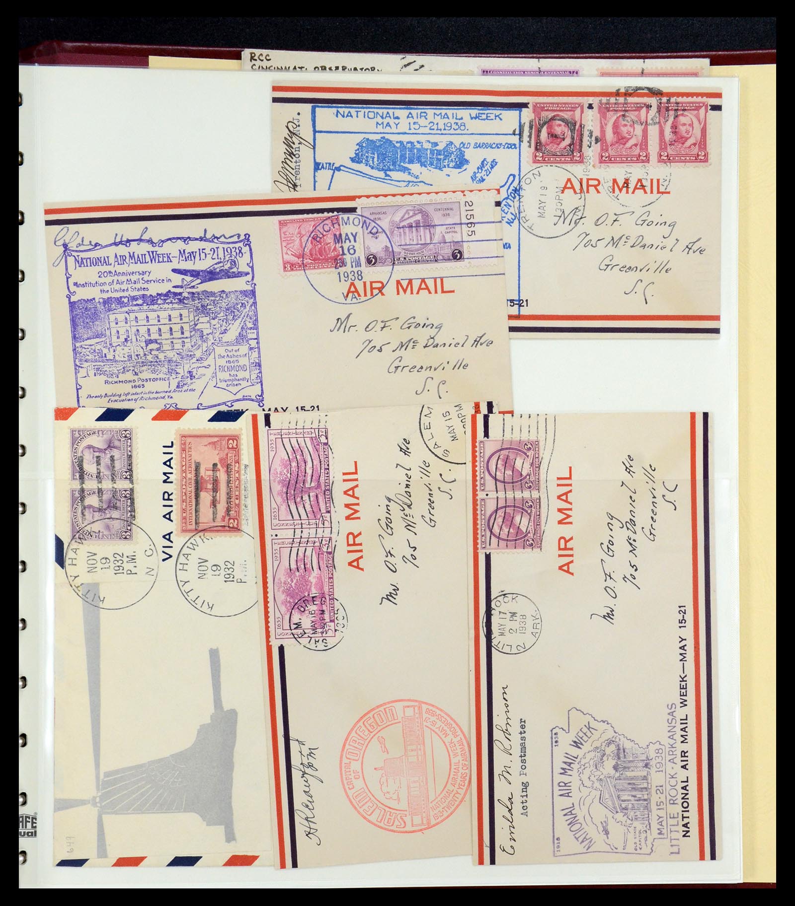 36095 055 - Postzegelverzameling 36095 USA brieven en postwaardestukken 1851-1950