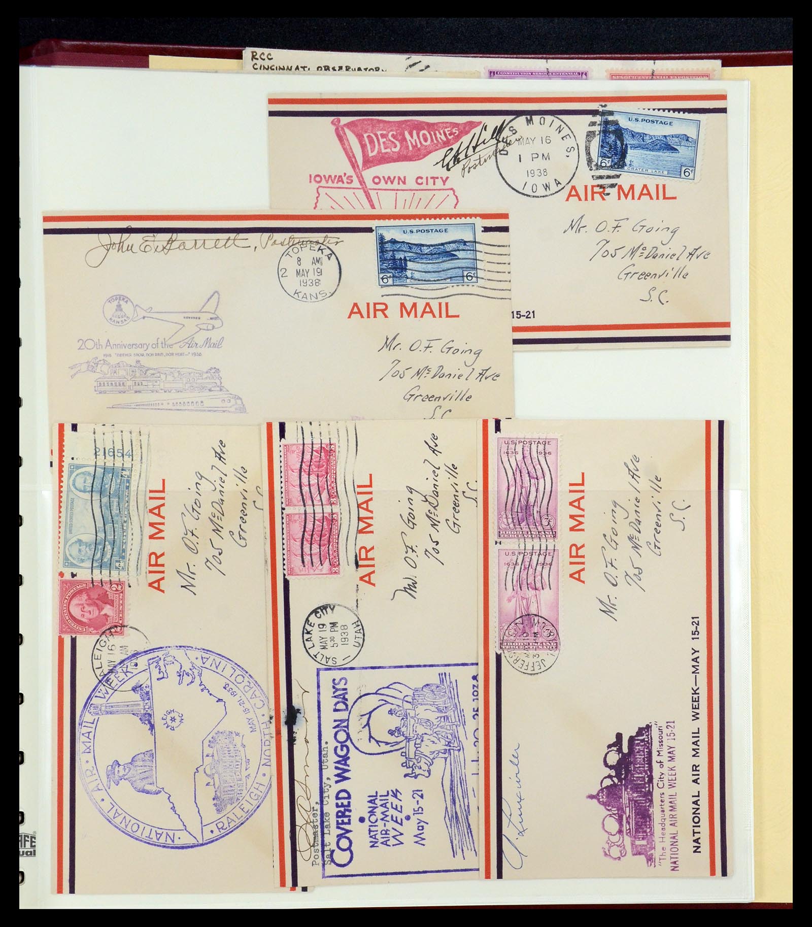 36095 057 - Postzegelverzameling 36095 USA brieven en postwaardestukken 1851-1950