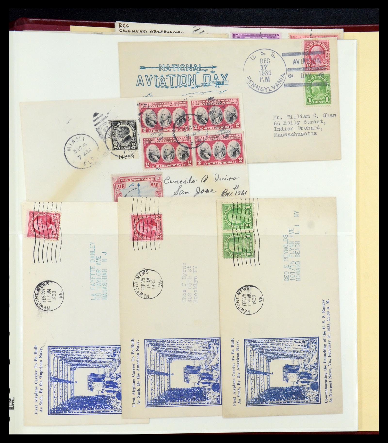 36095 058 - Postzegelverzameling 36095 USA brieven en postwaardestukken 1851-1950