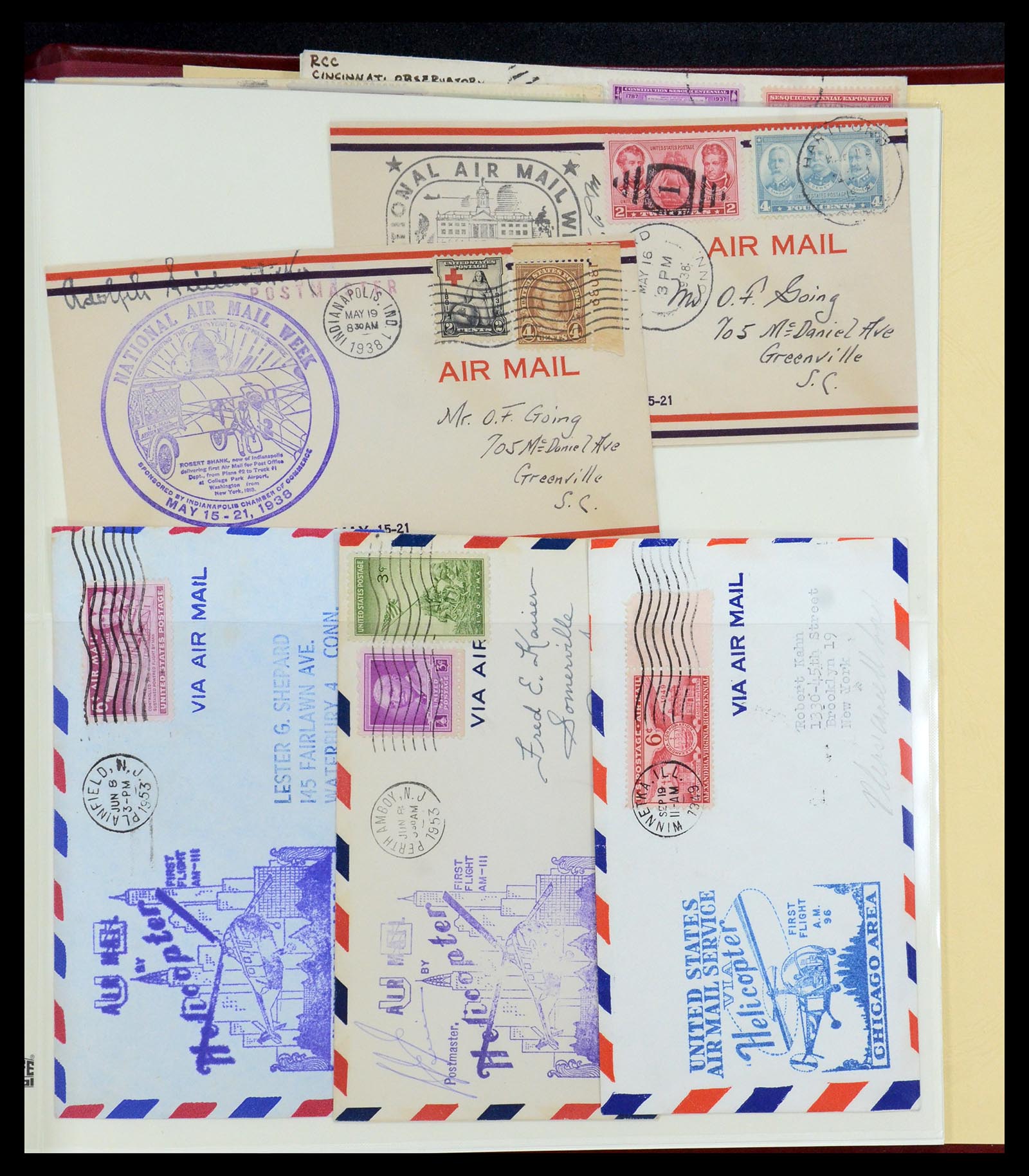 36095 060 - Postzegelverzameling 36095 USA brieven en postwaardestukken 1851-1950
