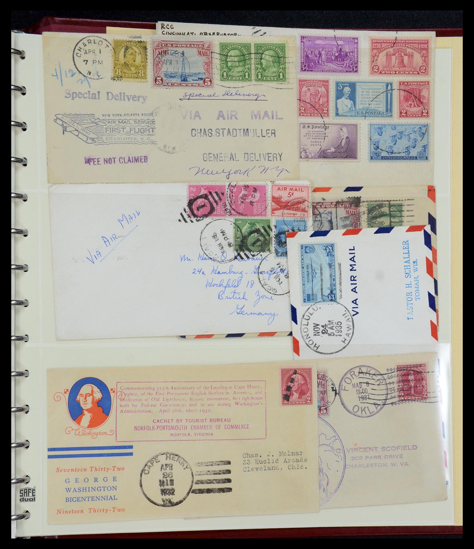 36095 062 - Postzegelverzameling 36095 USA brieven en postwaardestukken 1851-1950