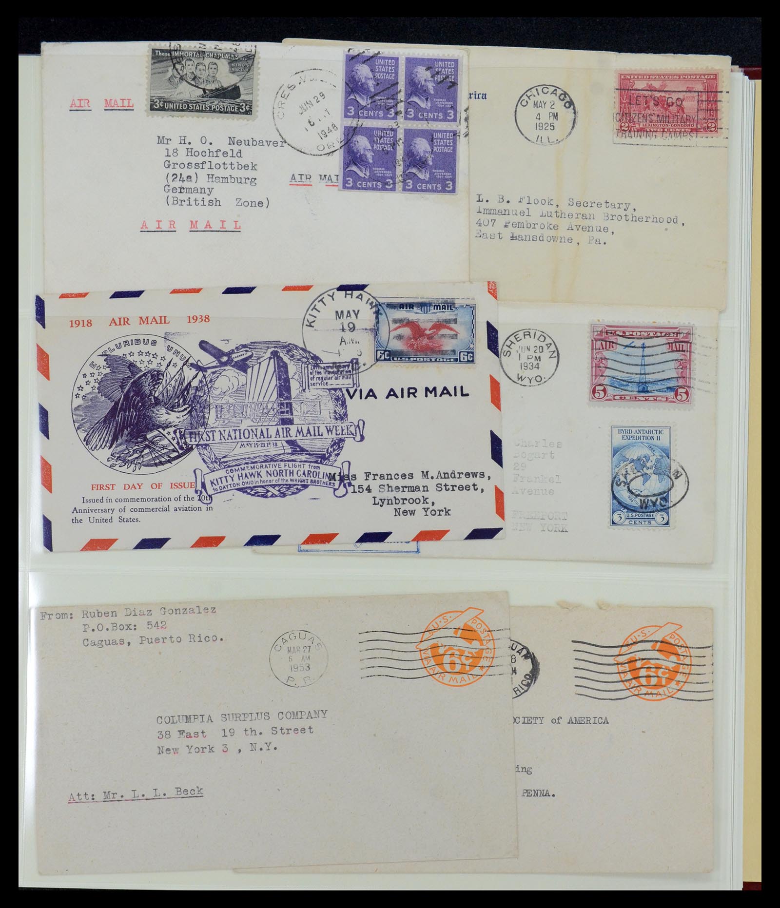 36095 066 - Postzegelverzameling 36095 USA brieven en postwaardestukken 1851-1950