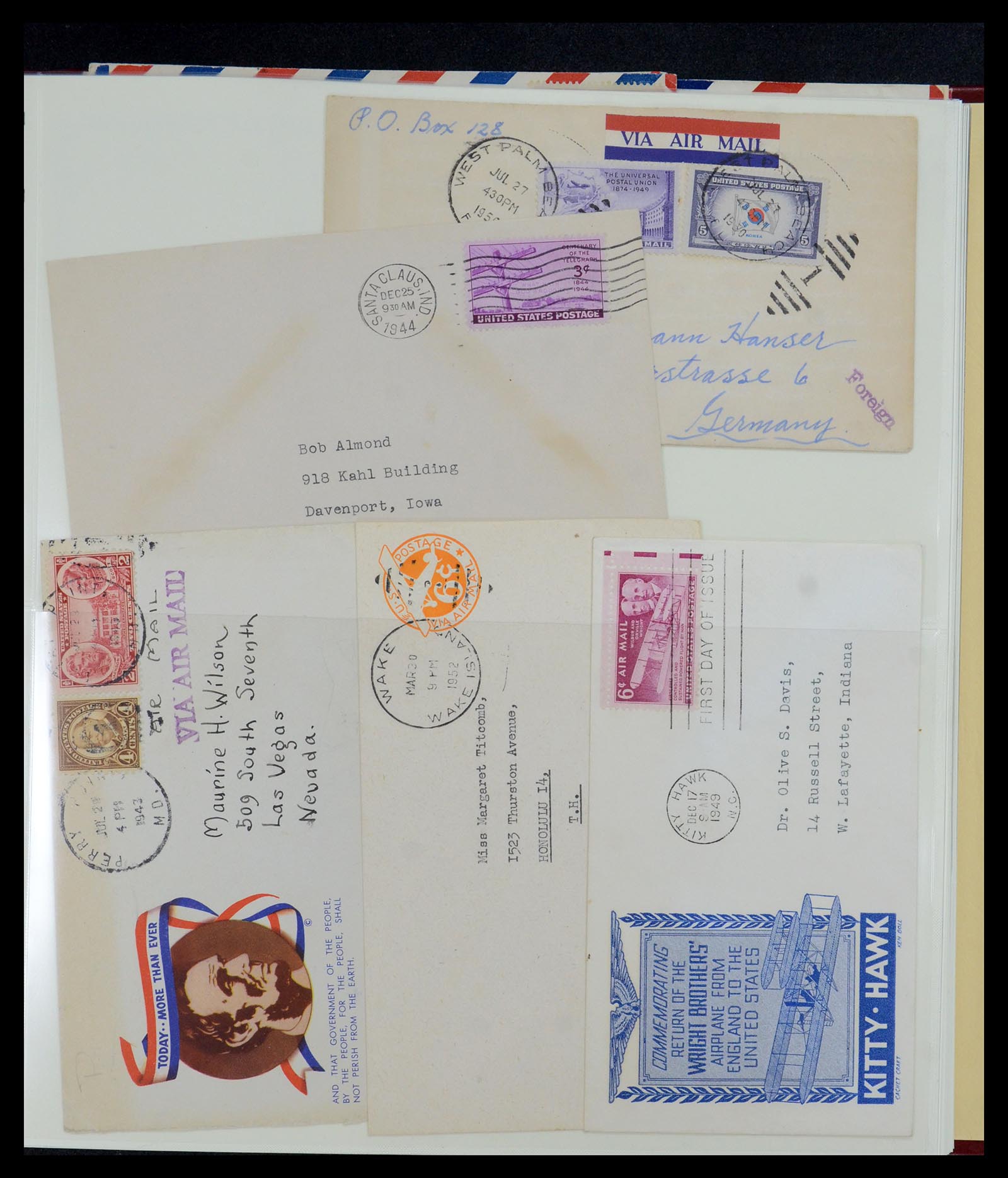 36095 067 - Postzegelverzameling 36095 USA brieven en postwaardestukken 1851-1950