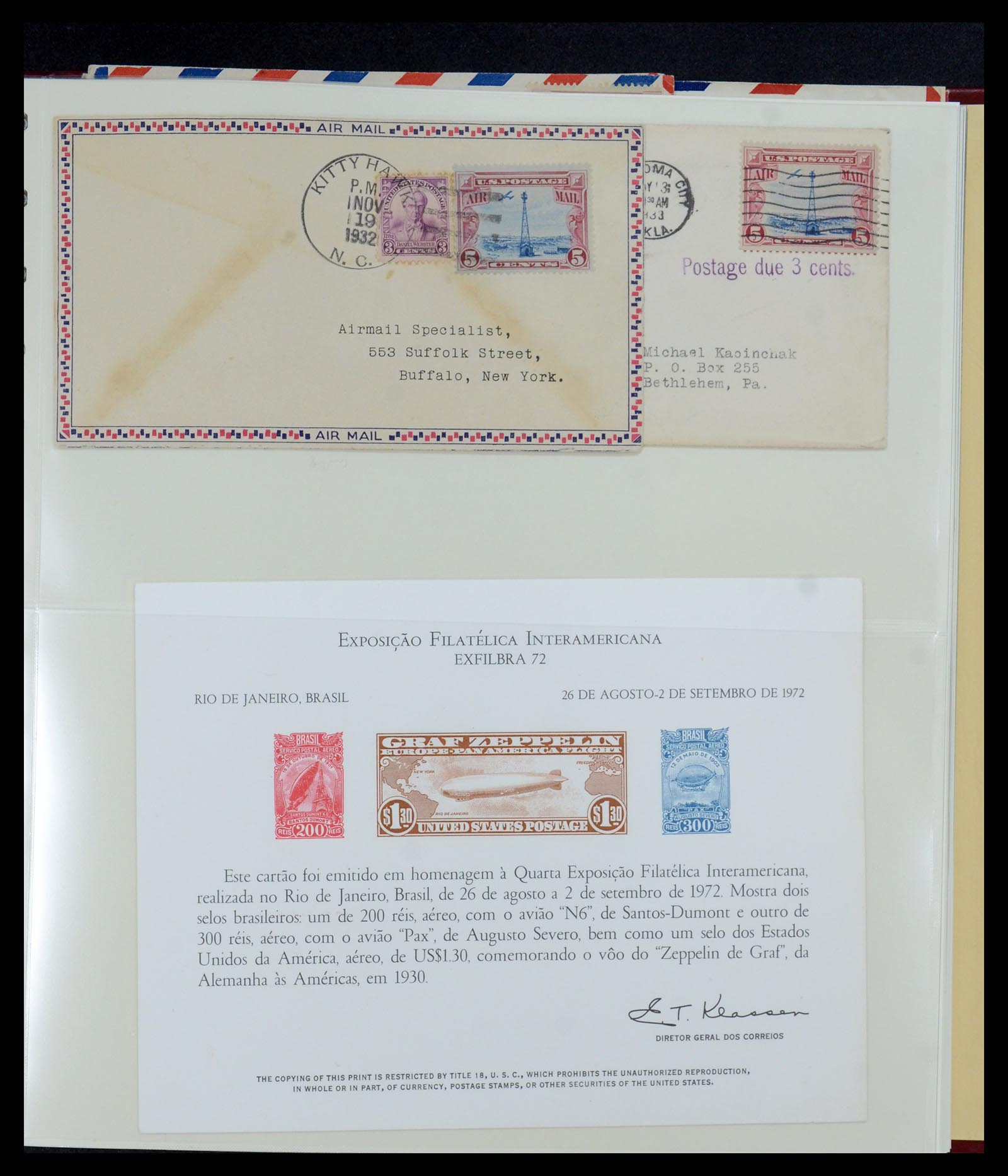 36095 068 - Postzegelverzameling 36095 USA brieven en postwaardestukken 1851-1950