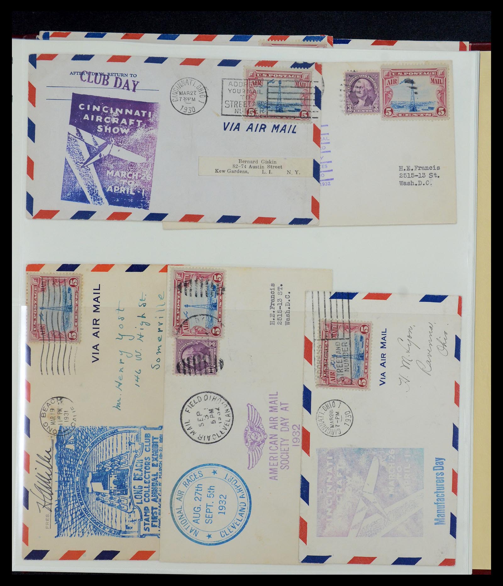 36095 071 - Postzegelverzameling 36095 USA brieven en postwaardestukken 1851-1950